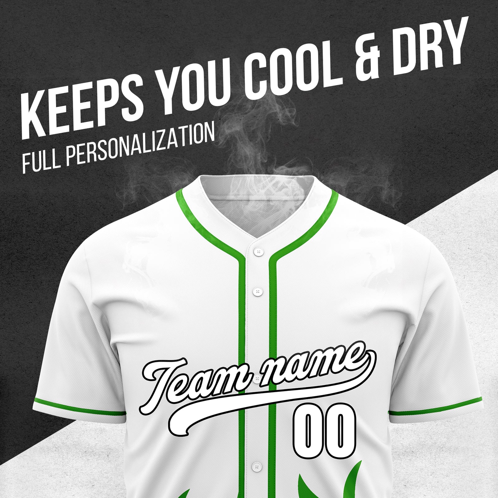 Custom Burnout White Baseball Sports Jersey Personalized Uniform with Name & Number