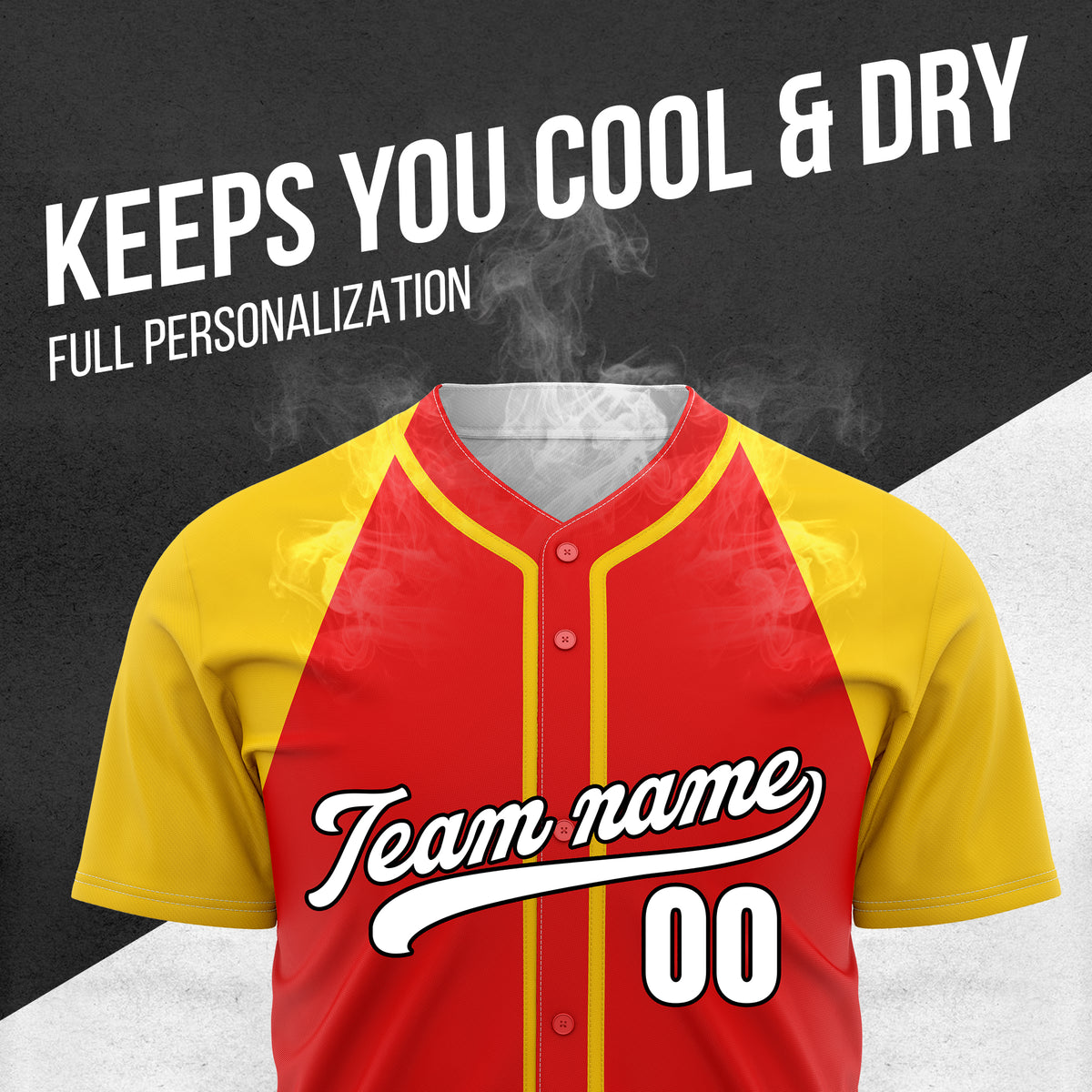 Custom Baseline Baseball Red Sports Jersey Personalized Uniform with Name & Number
