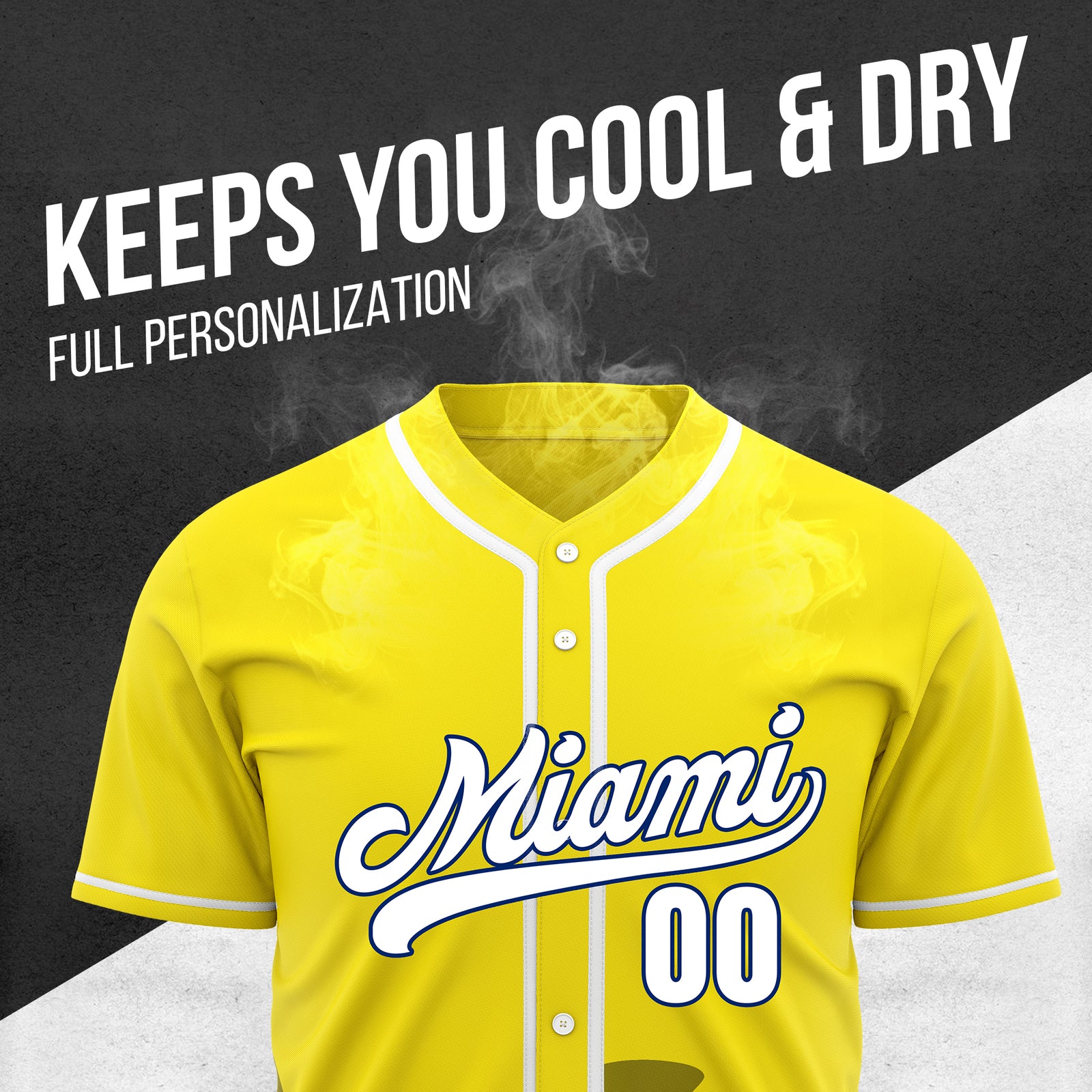 Custom City Tide Yellow Baseball Sports Jersey Personalized Uniform with Name & Number