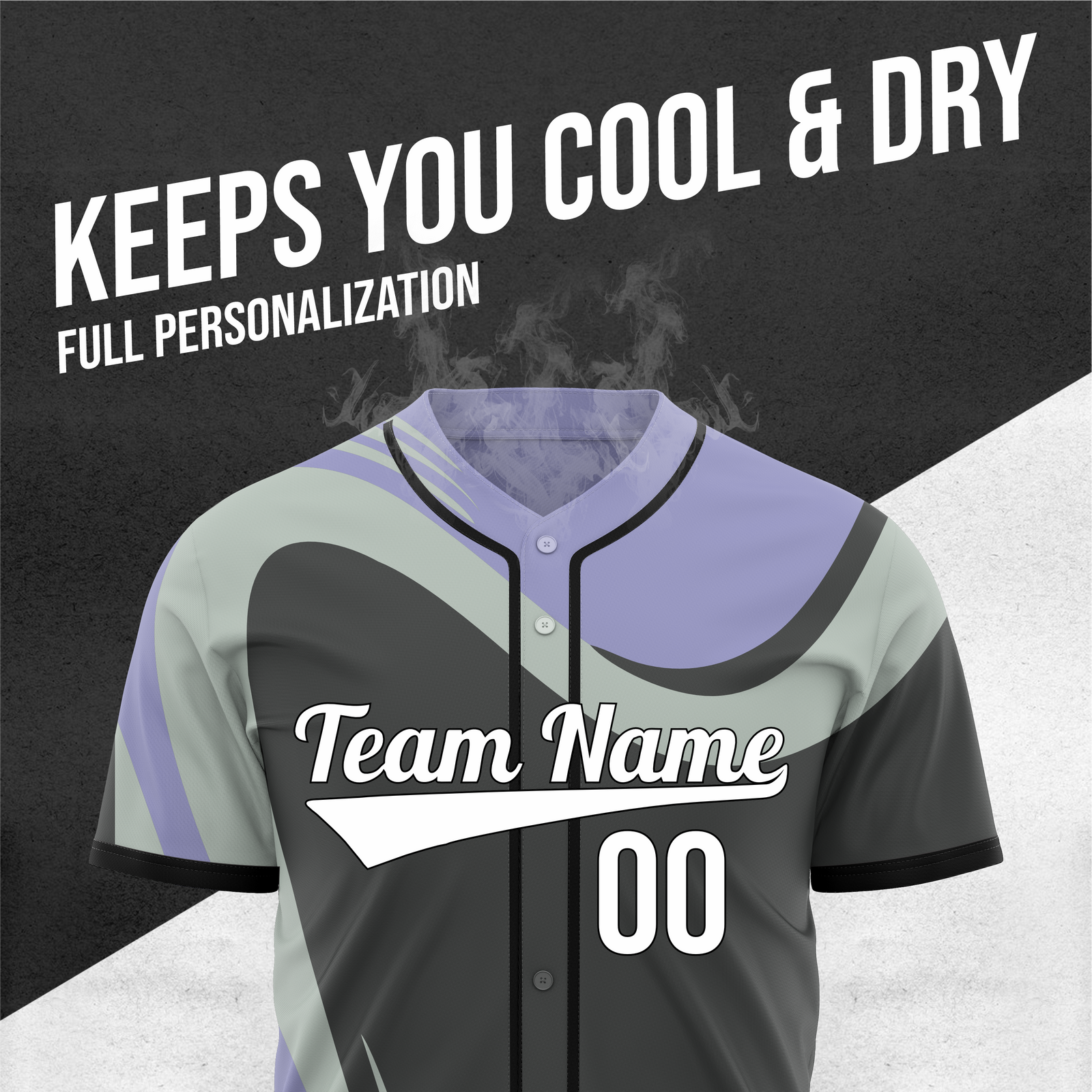 Custom Heritage Flow Baseball Dark Grey Sports Jersey Personalized Uniform with Name & Number