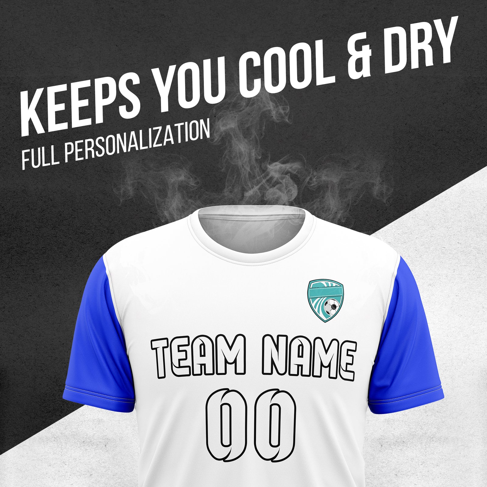 Custom BaseLine Stripe White Soccer sport Tops Jersey