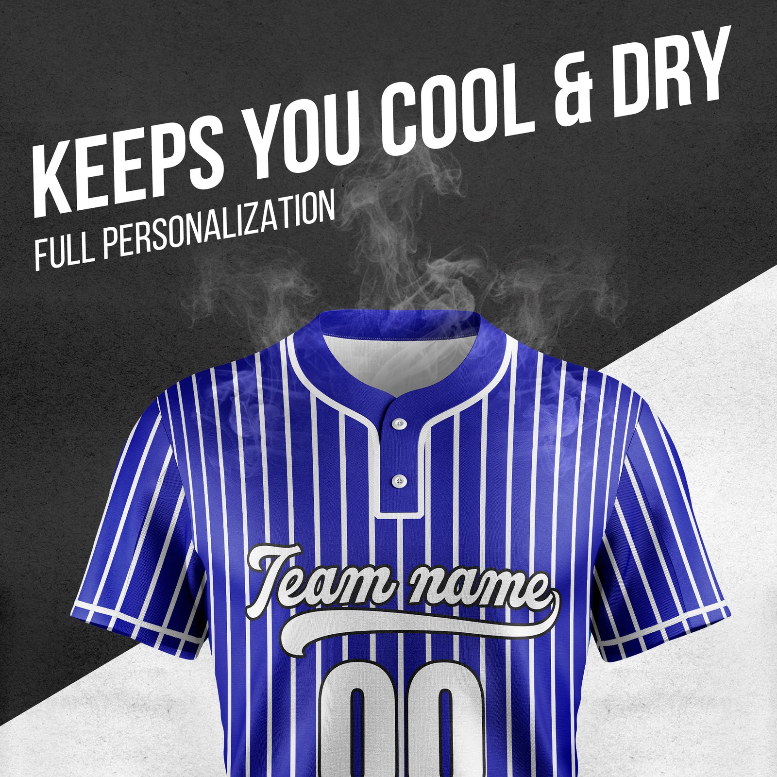Custom Pinstripe Baseball Navy Sports Jersey Personalized Uniform with Name & Number