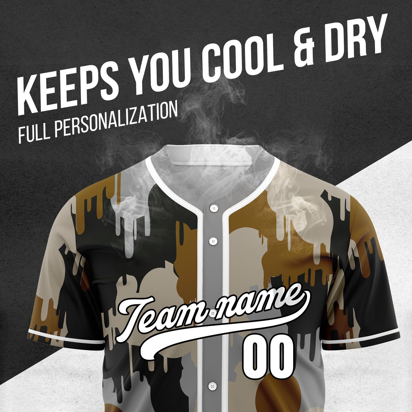 Custom Paint Hustlers Grey Baseball Sports Jersey Personalized Uniform with Name & Number