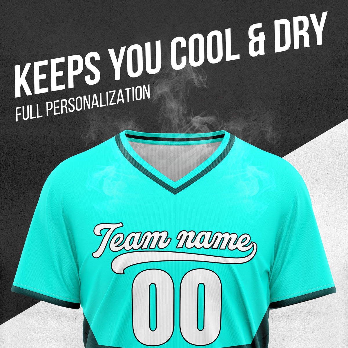 Custom NovaLine Aqua Pullover Baseball Sports Jersey Personalized Uniform with Name & Number