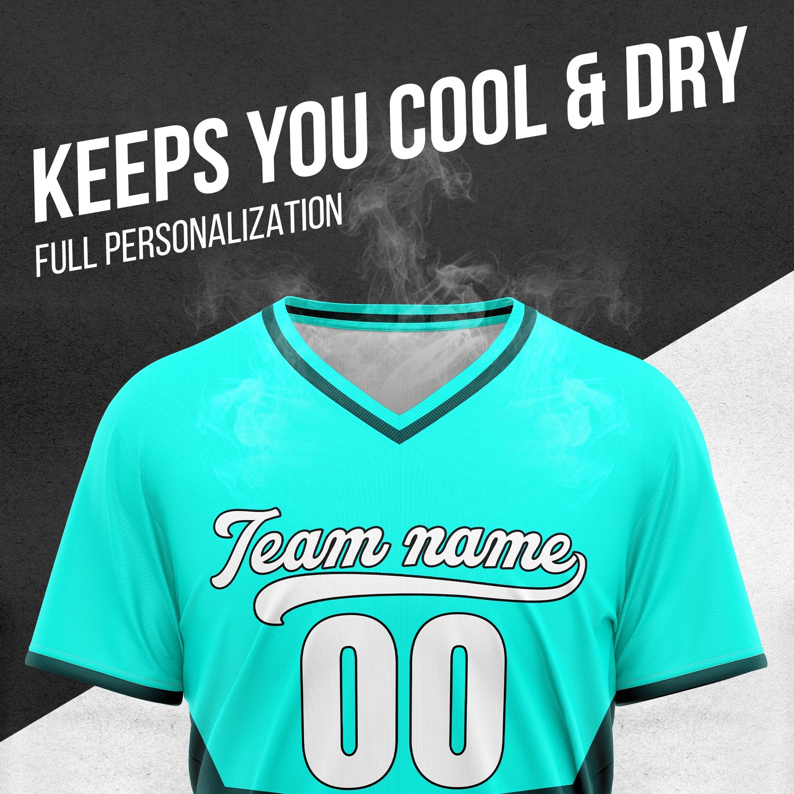 Custom NovaLine Aqua Pullover Baseball Sports Jersey Personalized Uniform with Name & Number