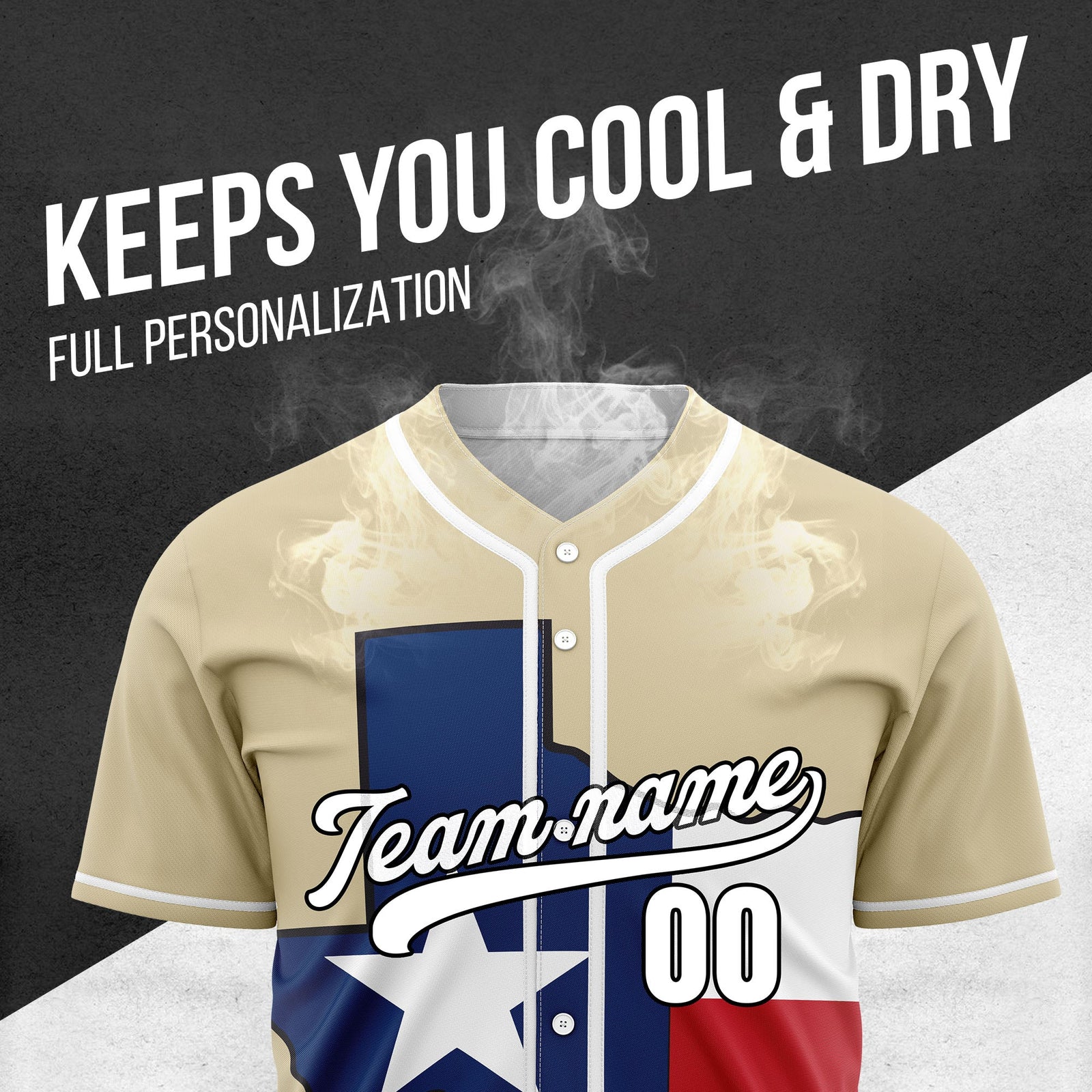 Custom Texas Glory Baseball Sports Jersey Personalized Uniform with Name & Number