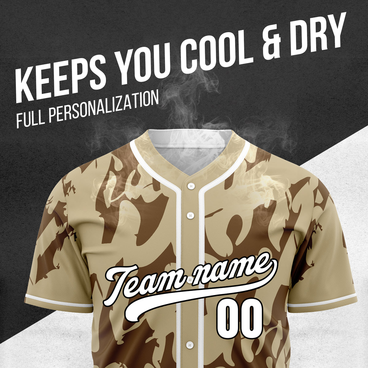 Custom Graffiti Sox Khaki Baseball Sports Jersey Personalized Uniform with Name & Number