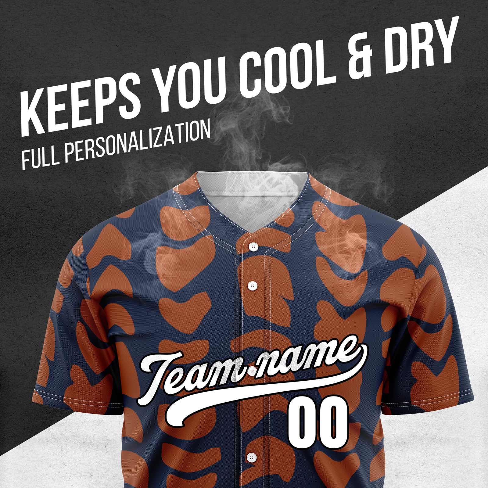 Custom Hawaii Waves Navy Baseball Sports Jersey Personalized Uniform with Name & Number