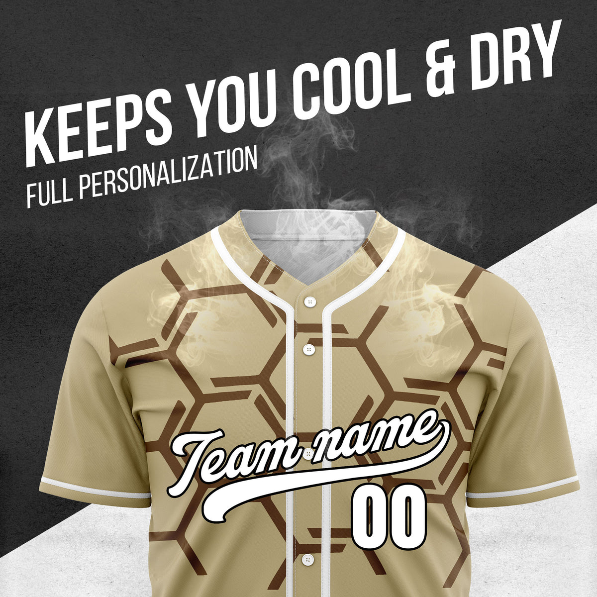 Custom Sting Force Khaki Baseball Sports Jersey Personalized Uniform with Name & Number