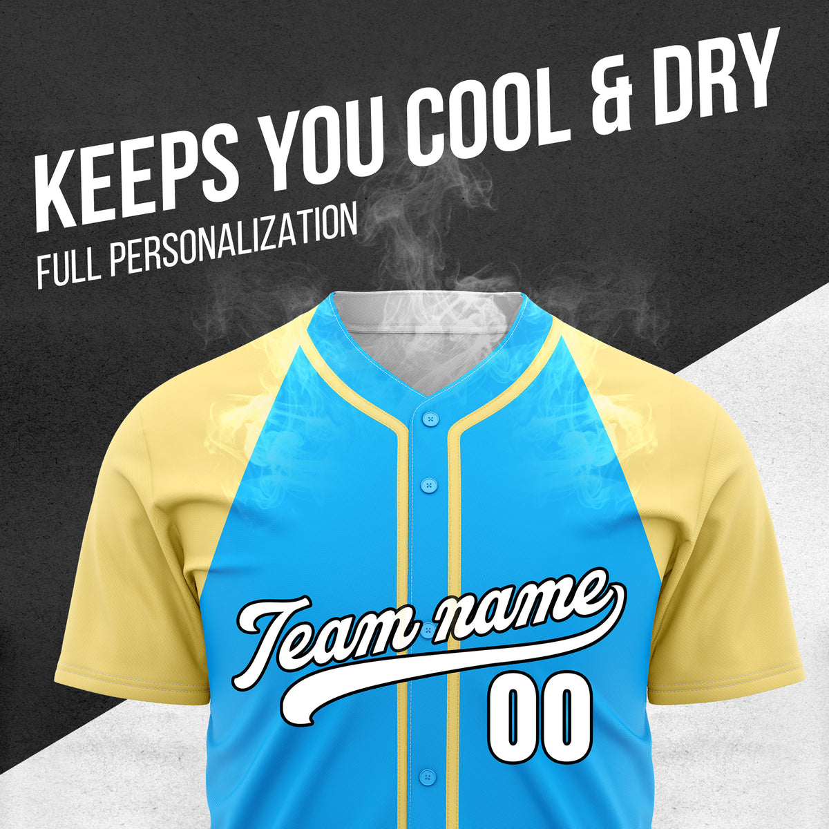 Custom Baseline Baseball Blue Sports Jersey Personalized Uniform with Name & Number