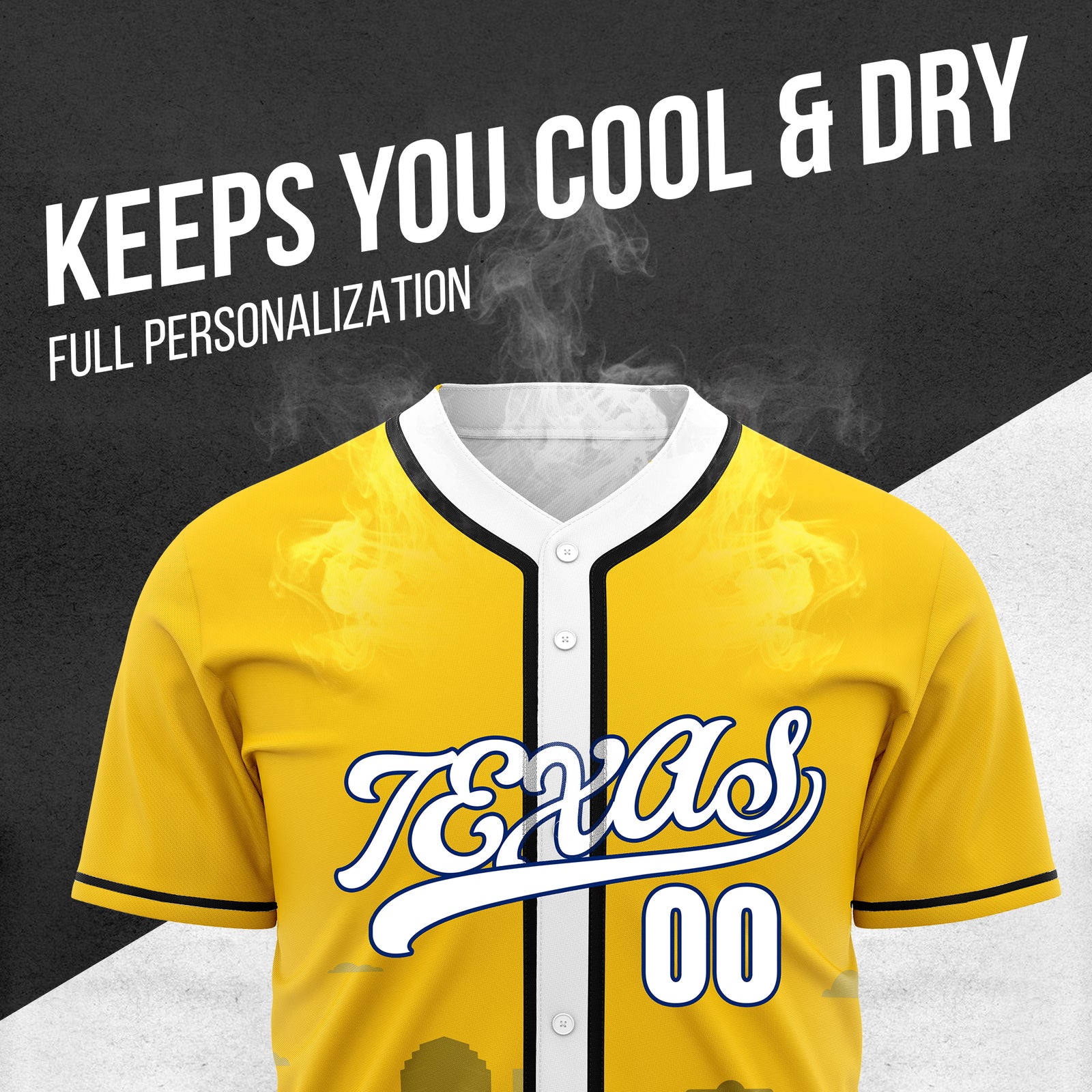 Custom City Lights Orange Baseball Sports Jersey Personalized Uniform with Name & Number