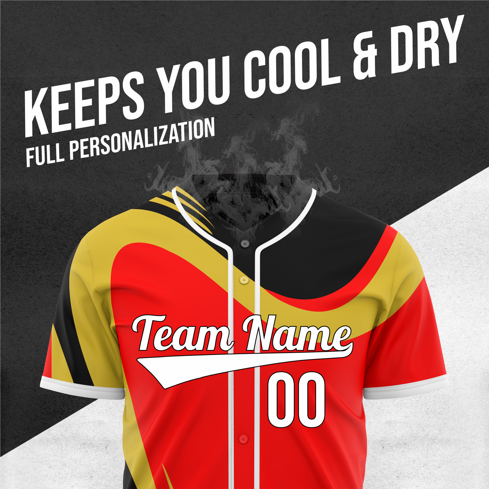 Custom Heritage Flow Baseball Red Sports Jersey Personalized Uniform with Name & Number