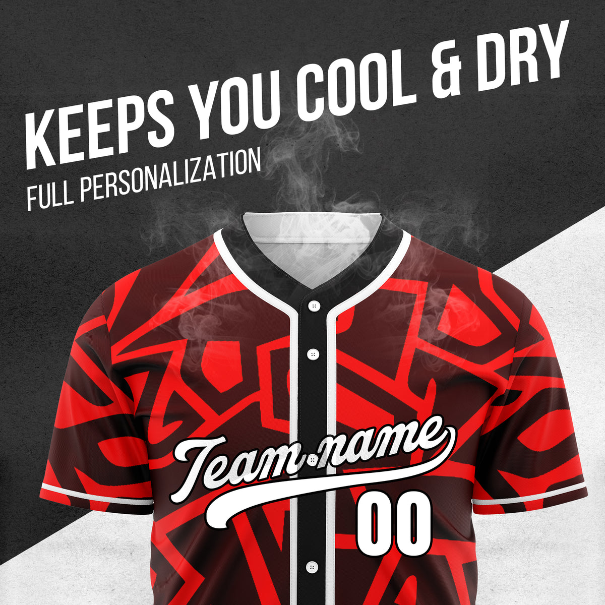 Custom Shadow Rebels Red Baseball Sports Jersey Personalized Uniform with Name & Number