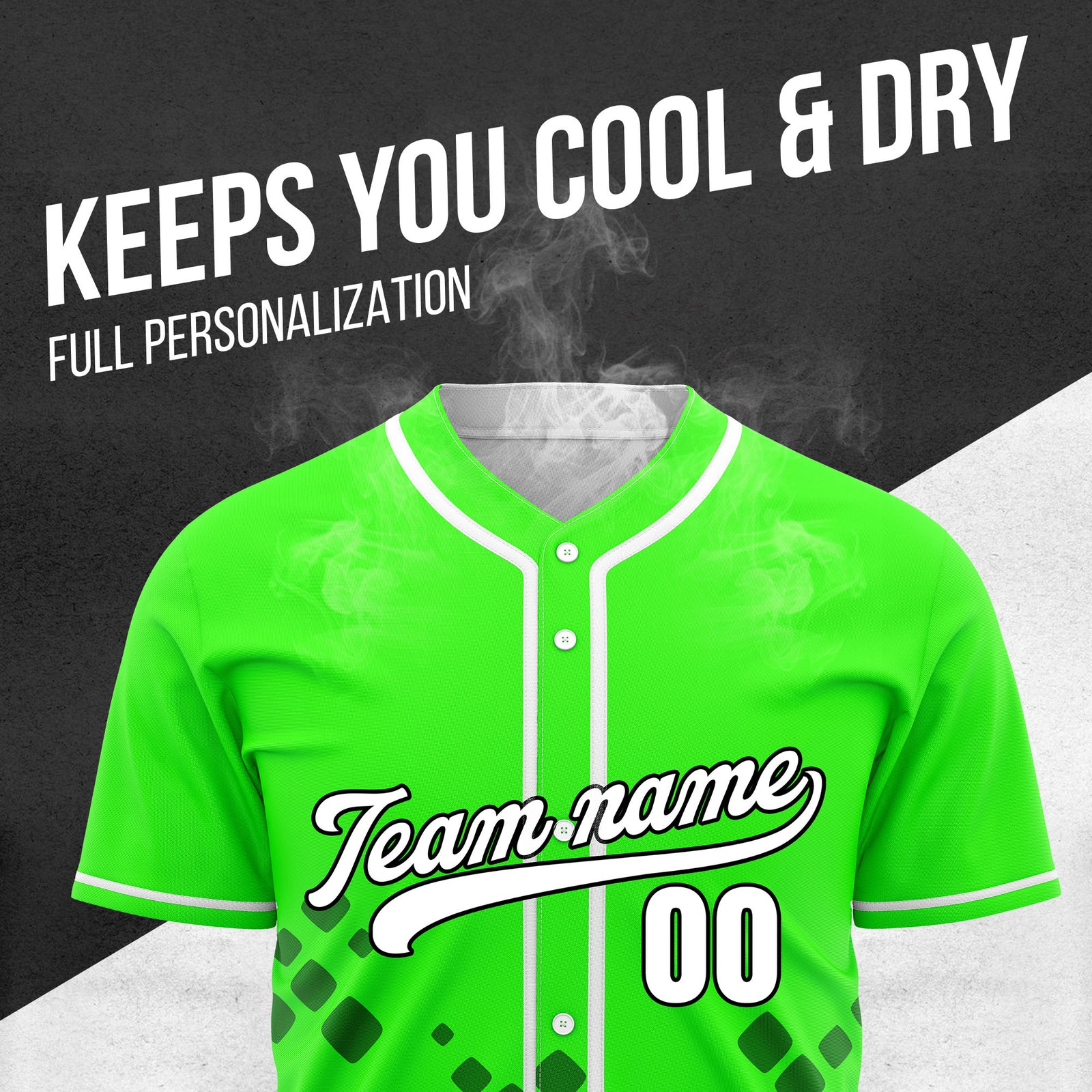 Custom Shadow Sparks Neon Green Baseball Sports Jersey Personalized Uniform with Name & Number