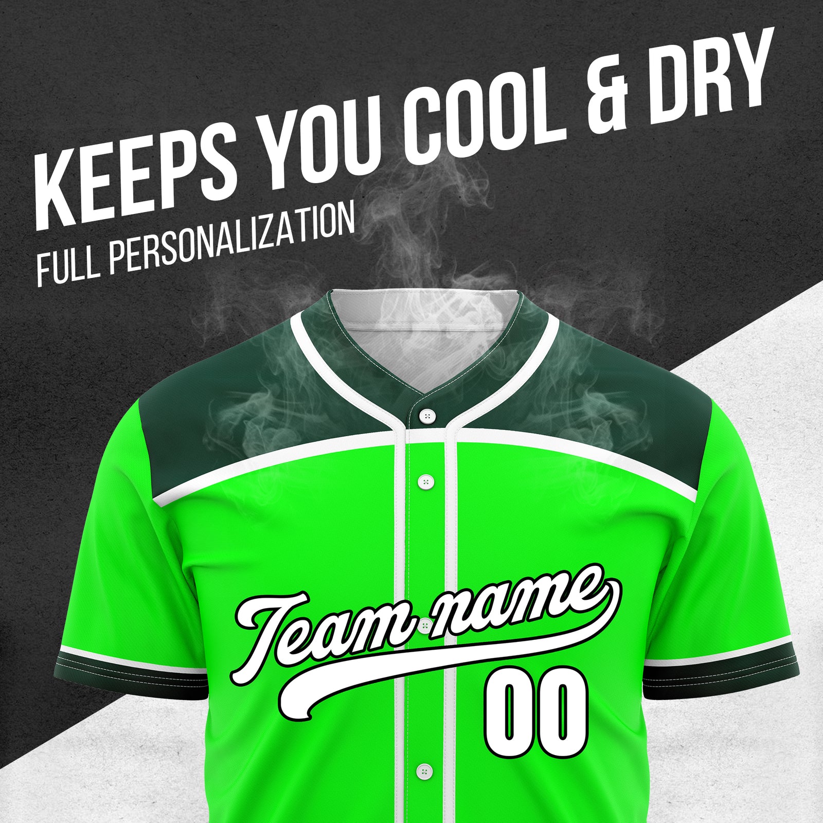 Custom Marquee Classic Baseball Green Sports Jersey Personalized Uniform with Name & Number