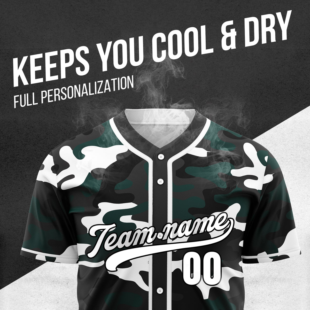 Custom Shadow Command Black Baseball Sports Jersey Personalized Uniform with Name & Number