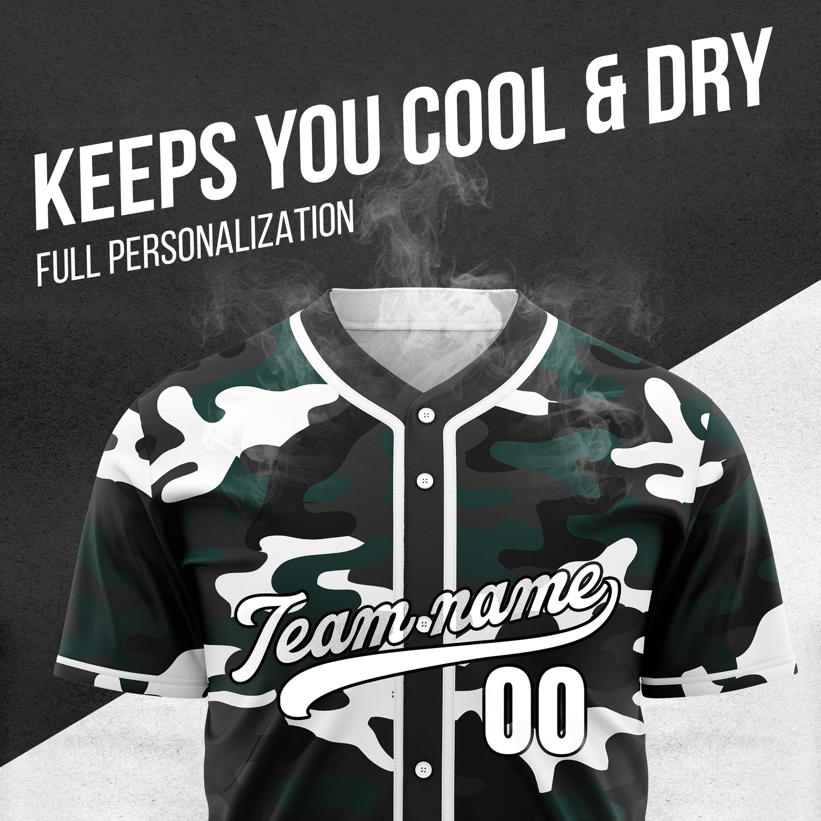 Custom Shadow Command Black Baseball Sports Jersey Personalized Uniform with Name & Number