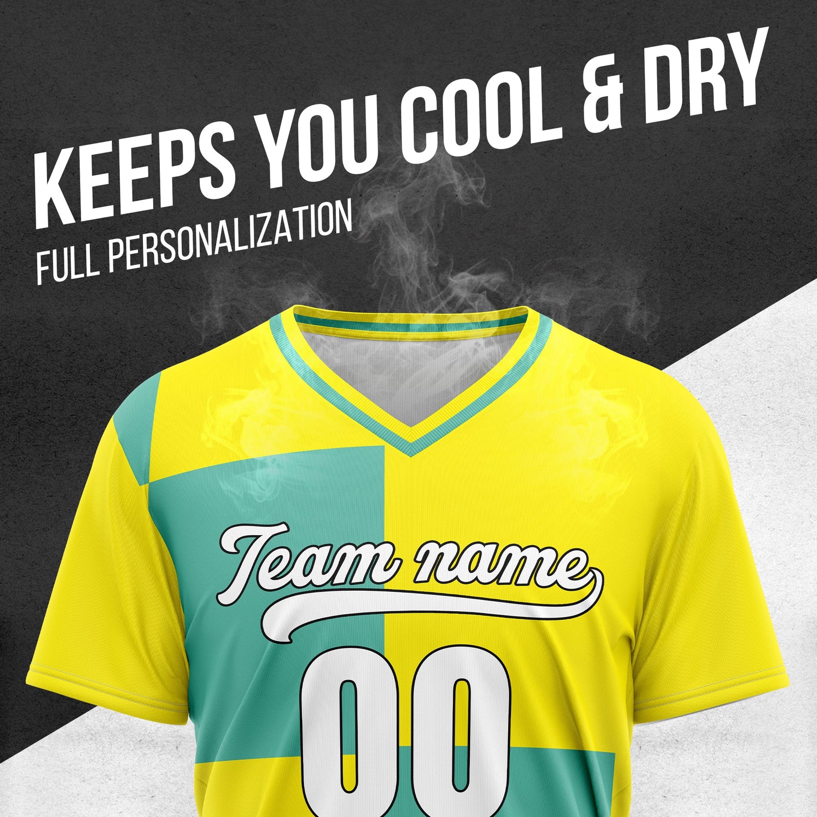 Custom Pulseline Color Block Baseball Yellow Sports Jersey Personalized Uniform with Name & Number