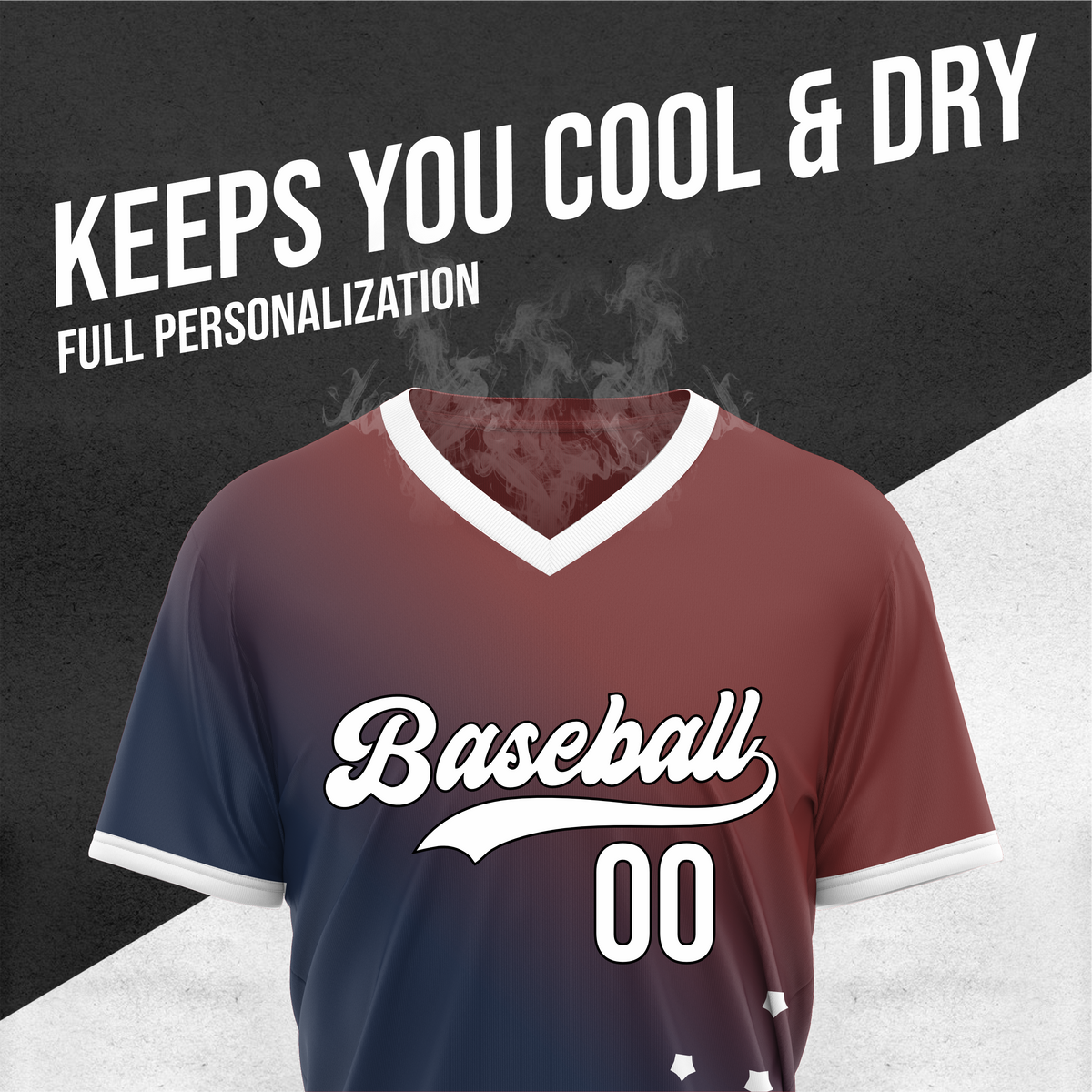 Custom Twilight Stars Baseball Navy Sports Jersey Personalized Uniform with Name & Number