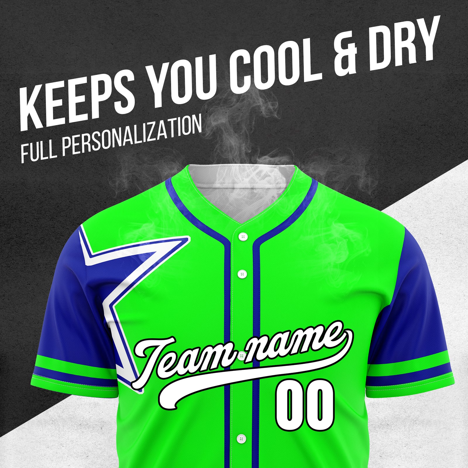 Custom Star Classic Baseball Green Sports Jersey Personalized Uniform with Name & Number