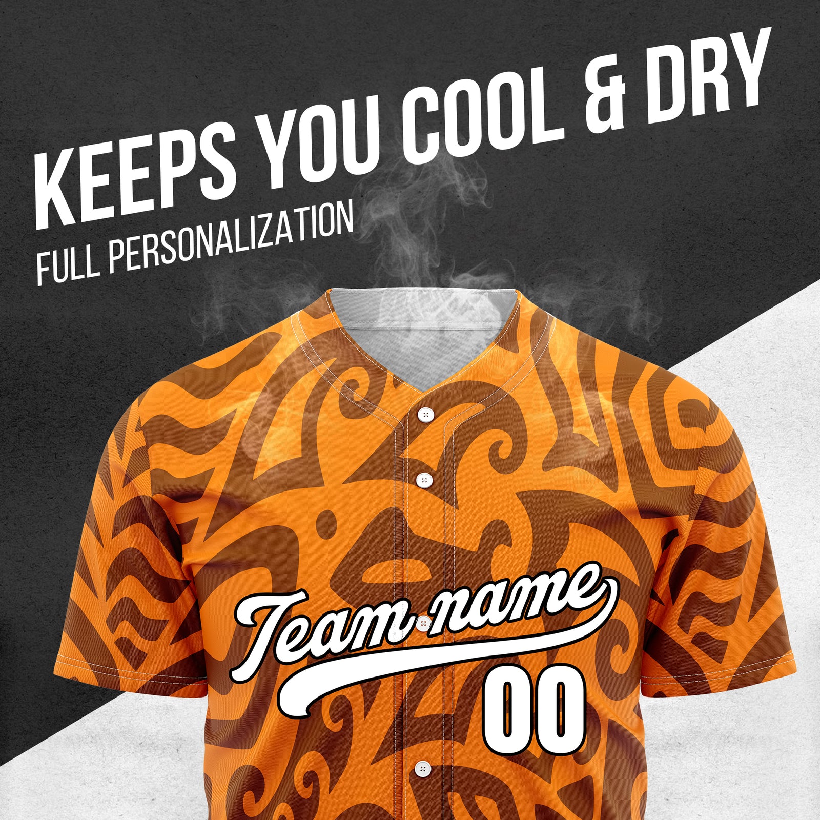Custom Hawaii Blaze Orange Baseball Sports Jersey Personalized Uniform with Name & Number