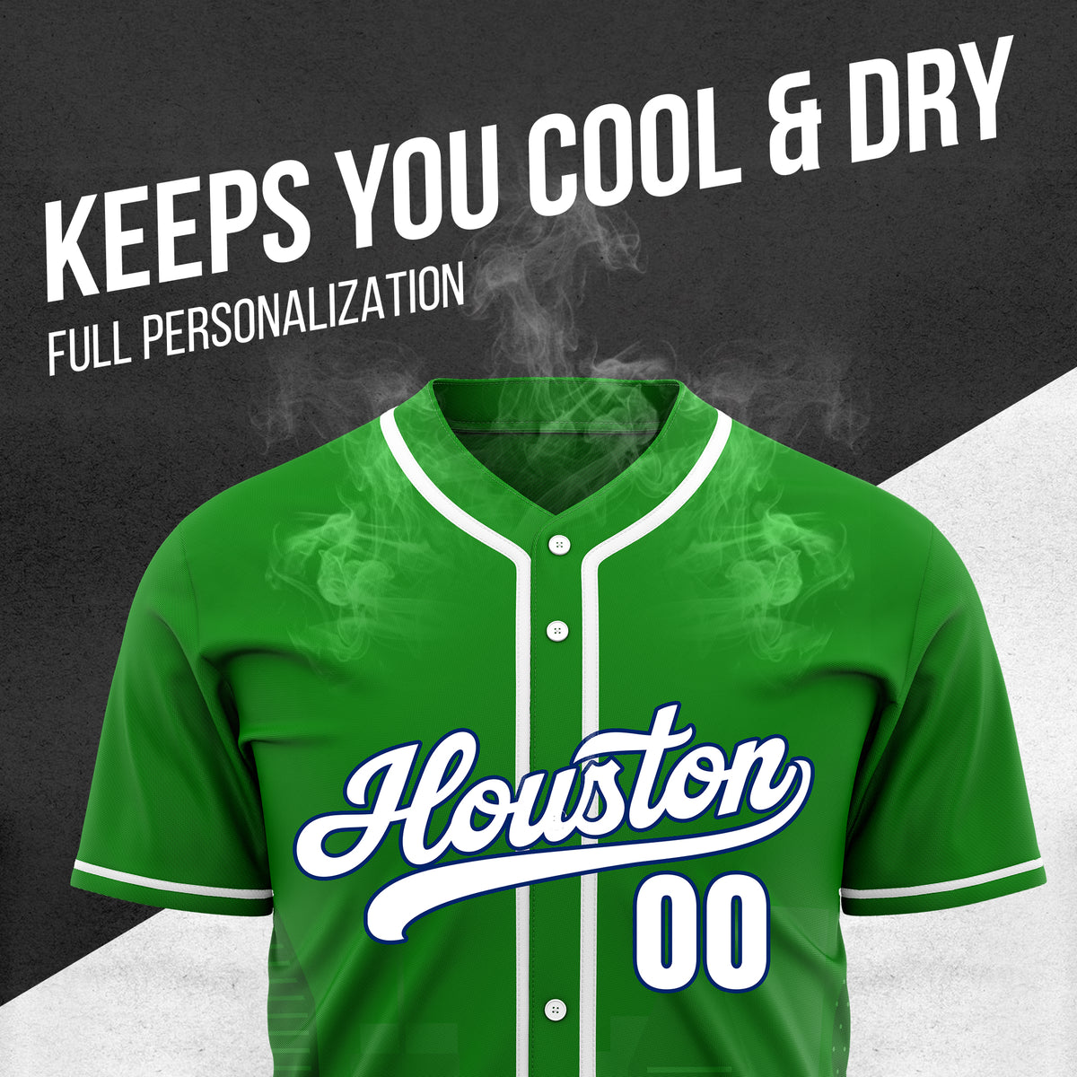 Custom City Pulse Green Baseball Sports Jersey Personalized Uniform with Name & Number