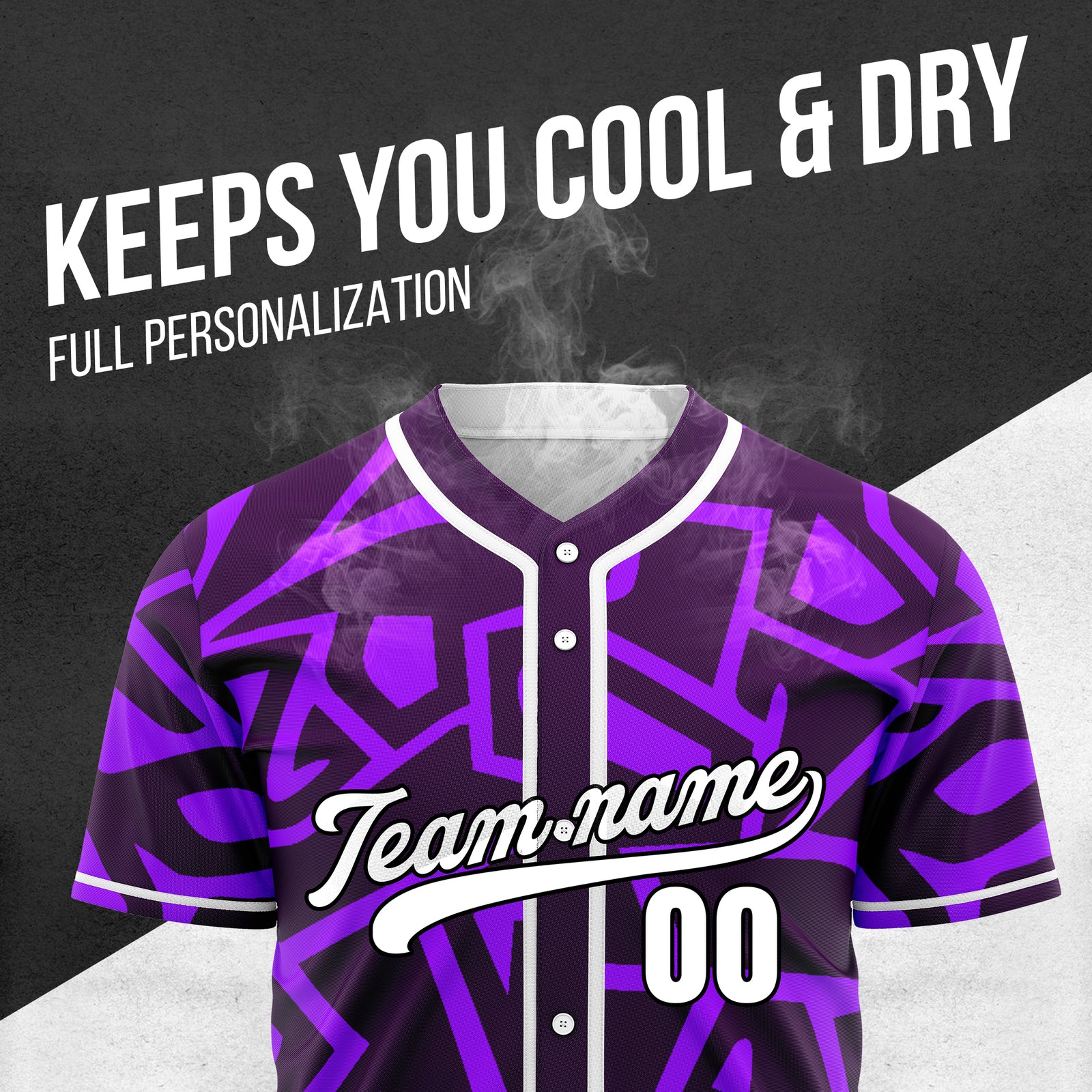 Custom Shadow Rebels Purple Baseball Sports Jersey Personalized Uniform with Name & Number