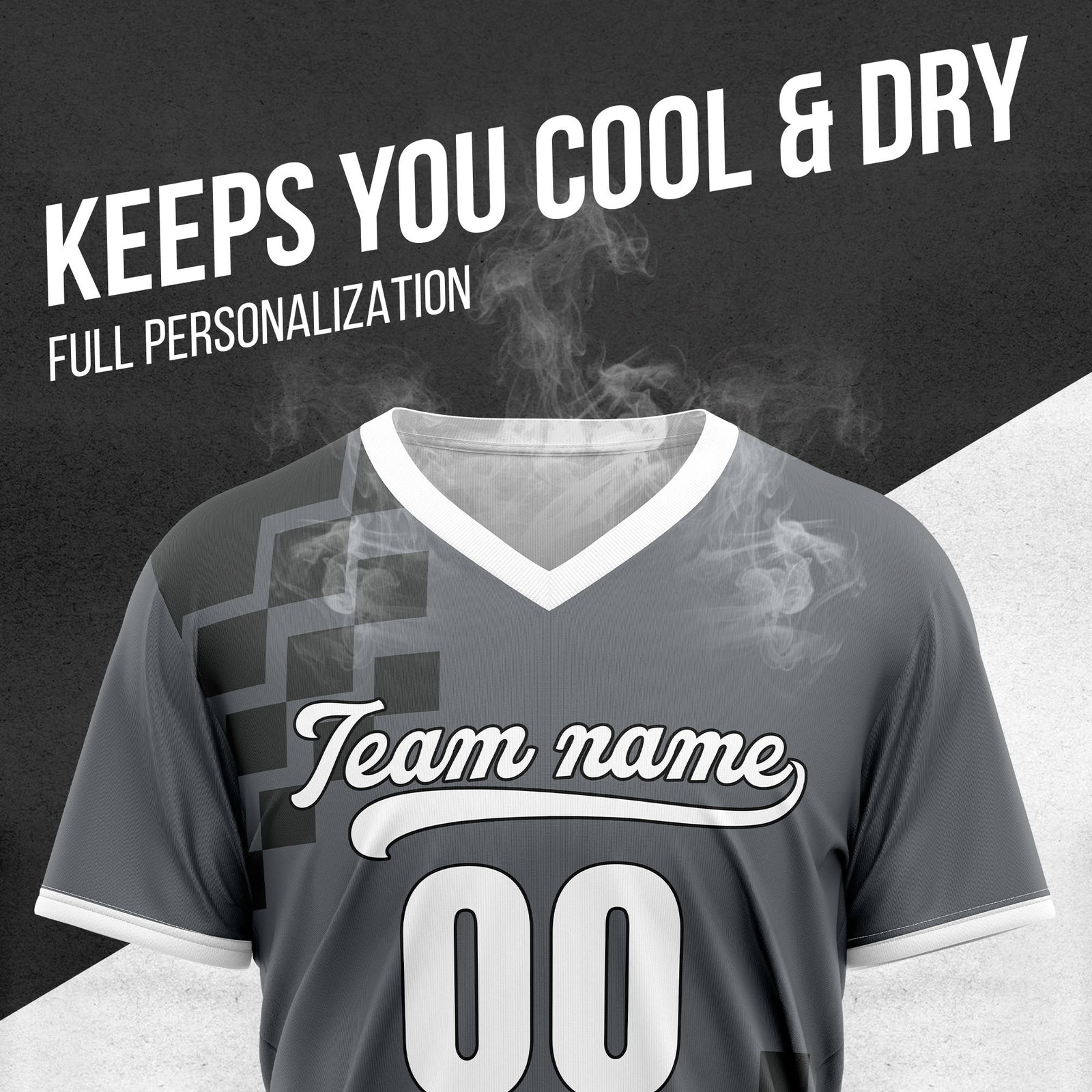 Custom Shadow Pixel Dark Grey Baseball Sports Jersey Personalized Uniform with Name & Number