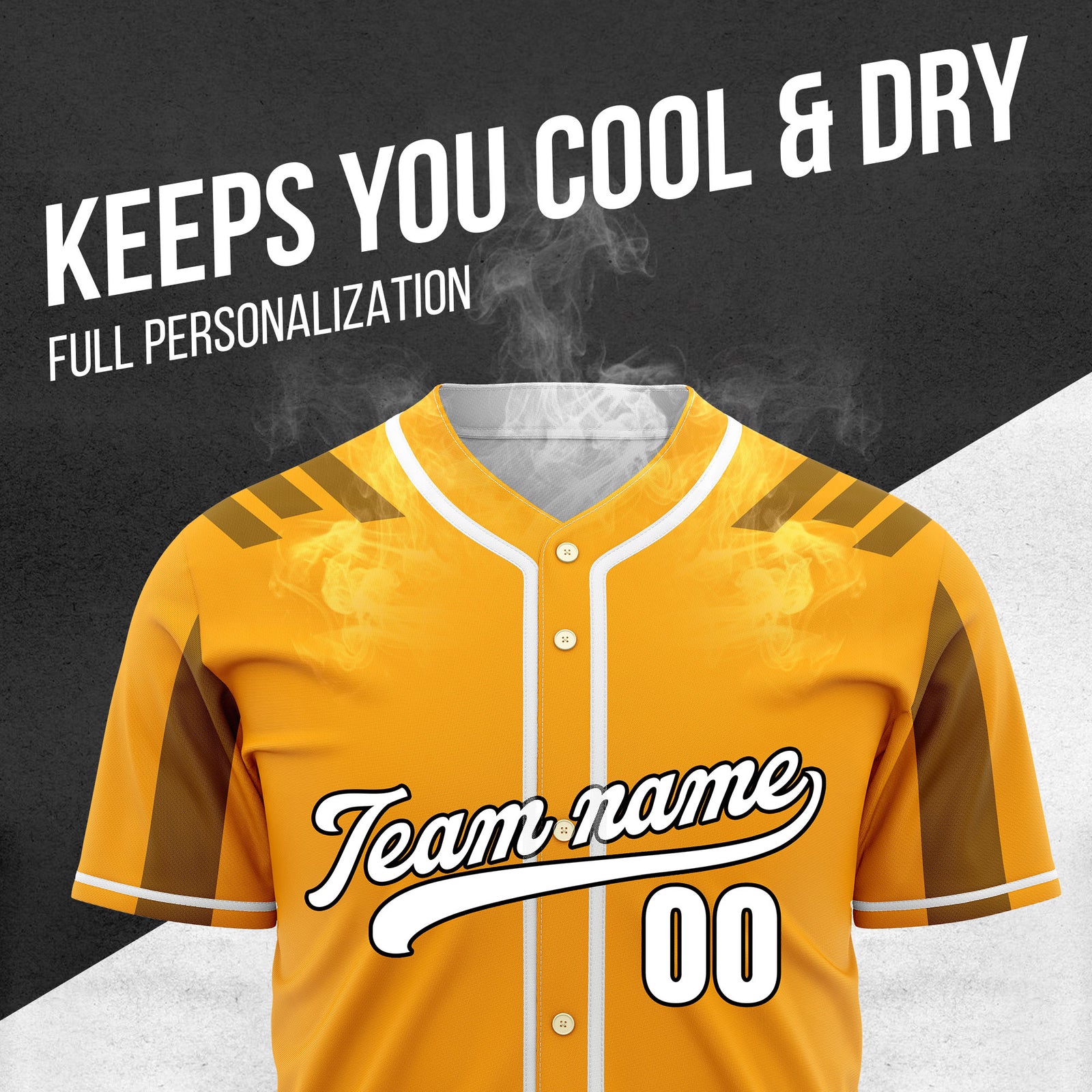 Custom Radiant Strike Orange Raglan Style Baseball Sports Jersey Personalized Uniform with Name & Number