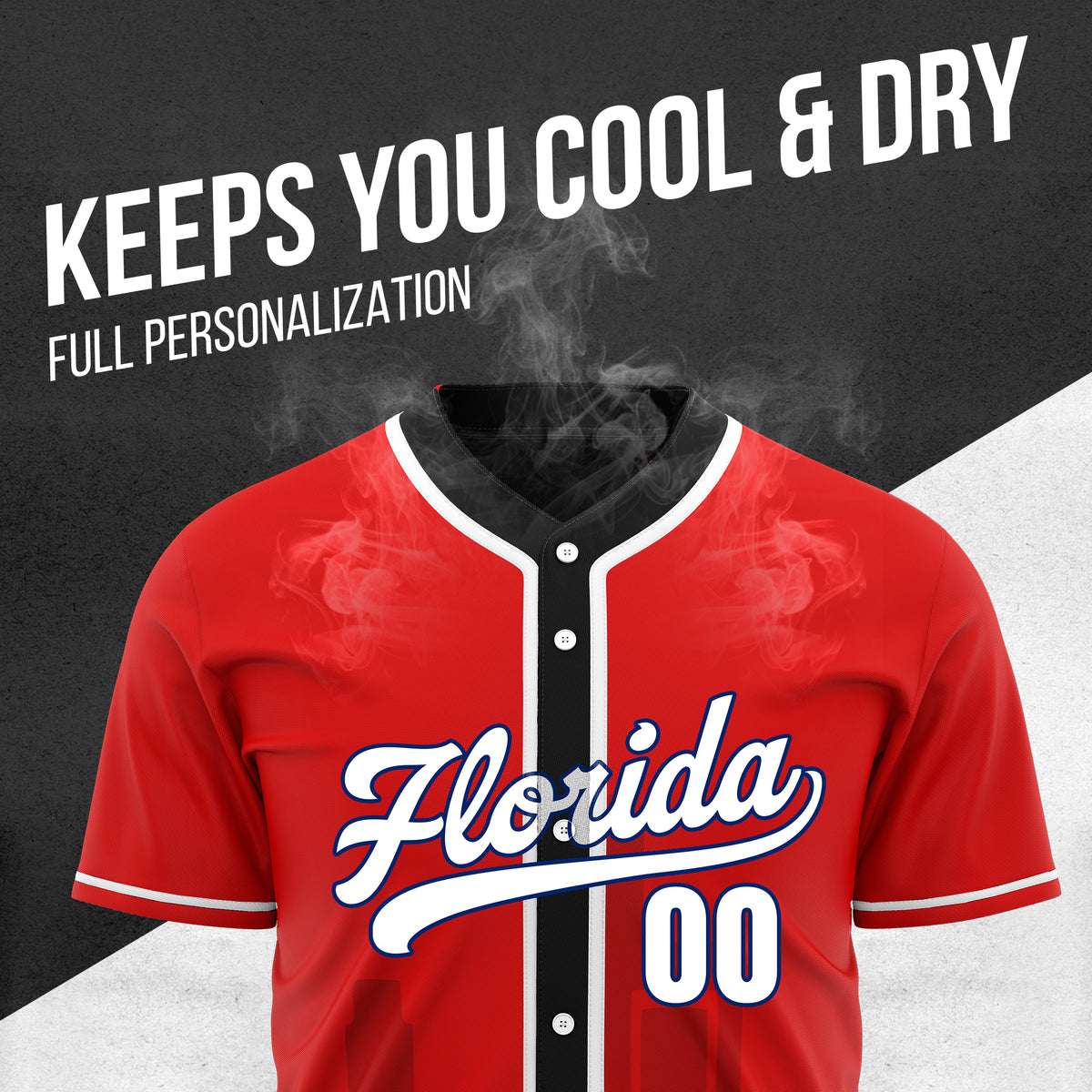 Custom City Flux Red Baseball Sports Jersey Personalized Uniform with Name & Number