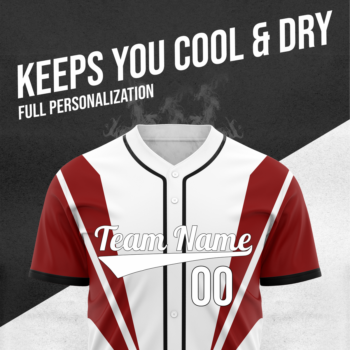 Custom Panel Flow Baseball White Sports Jersey Personalized Uniform with Name & Number