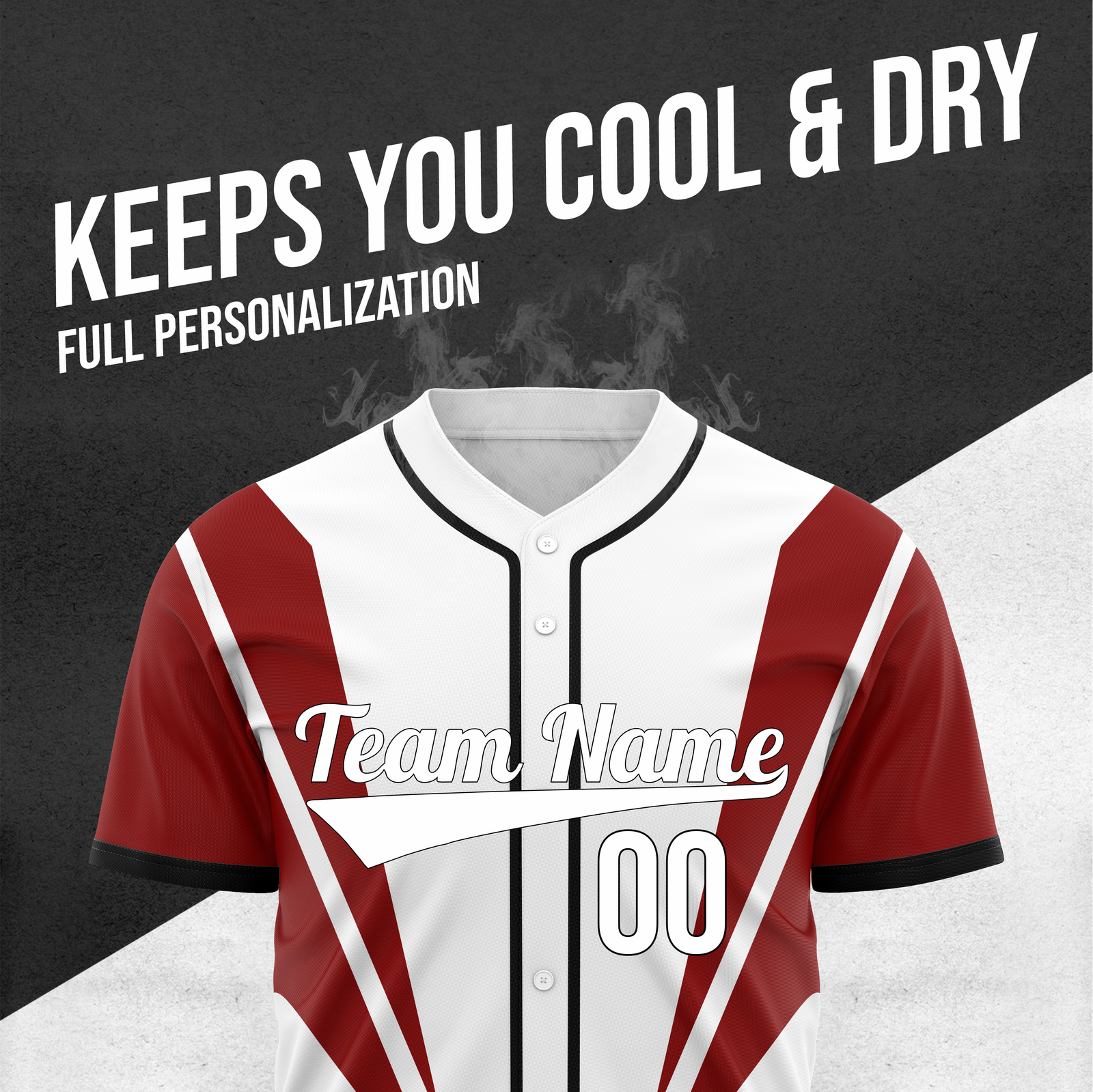 Custom Panel Flow Baseball White Sports Jersey Personalized Uniform with Name & Number