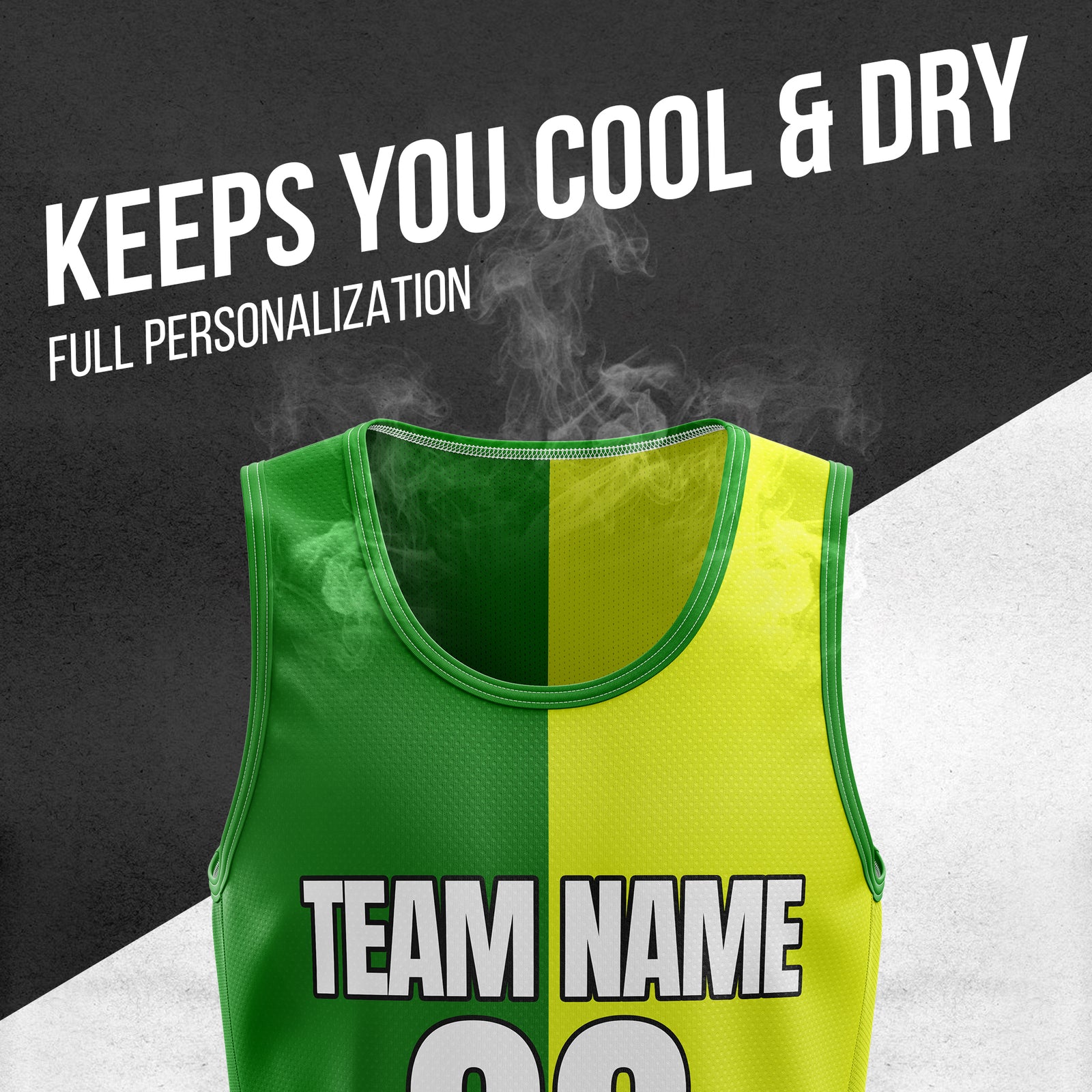 Custom Elite Split Fashion Set Green Basketball Jersey