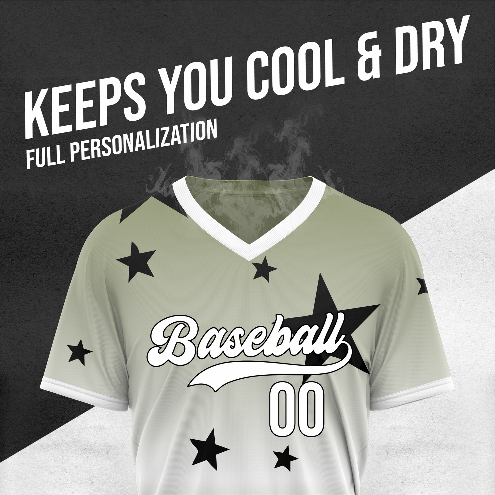 Custom Starfall Gradient Baseball White Sports Jersey Personalized Uniform with Name & Number
