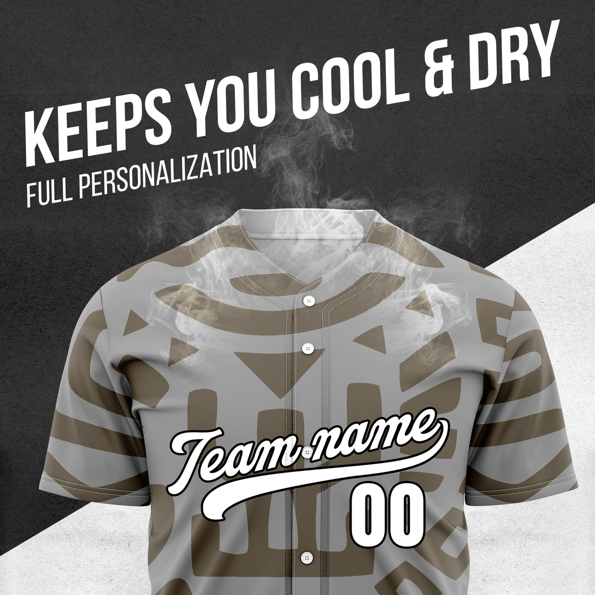 Custom Hawaii Hustle Grey Baseball Sports Jersey Personalized Uniform with Name & Number