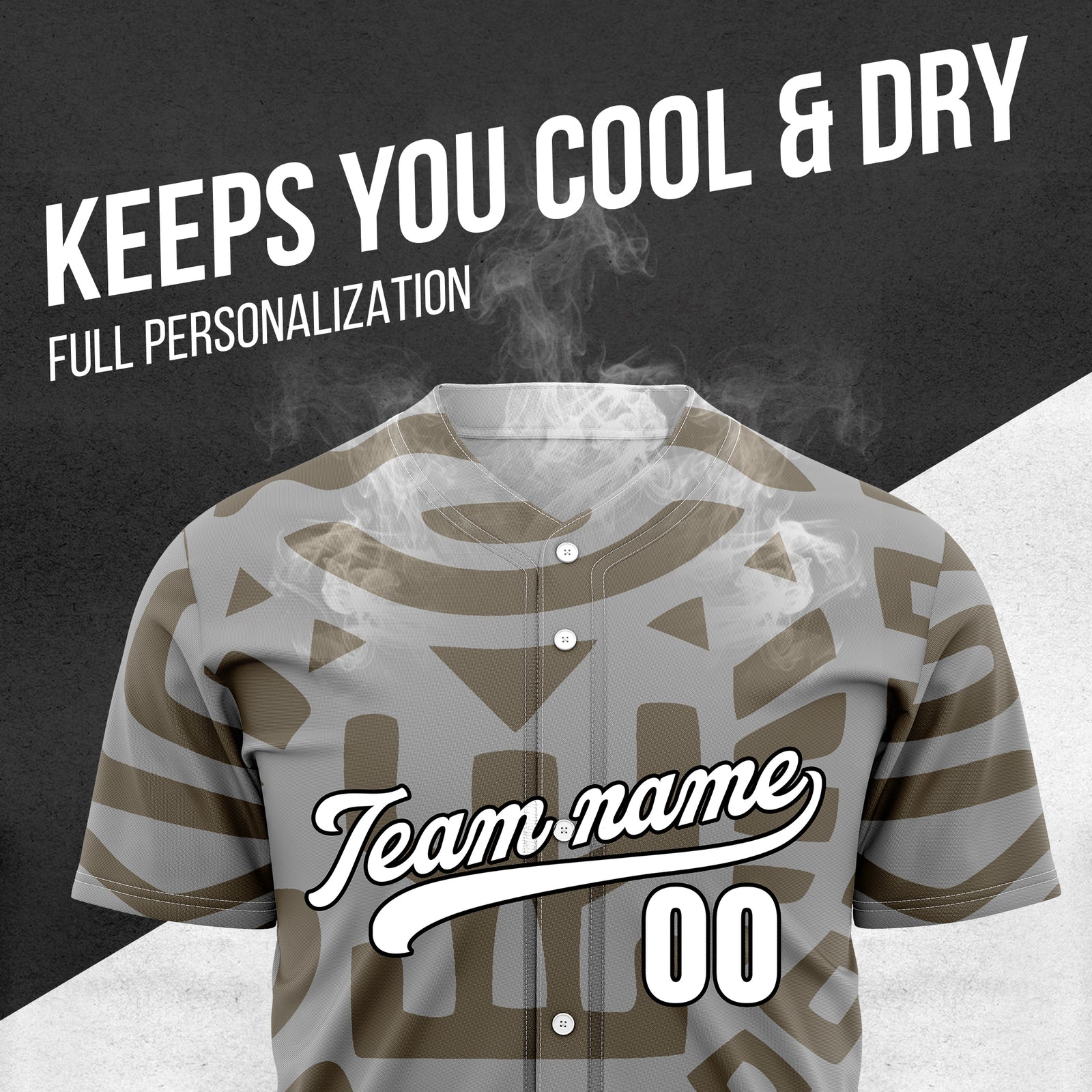 Custom Hawaii Hustle Grey Baseball Sports Jersey Personalized Uniform with Name & Number