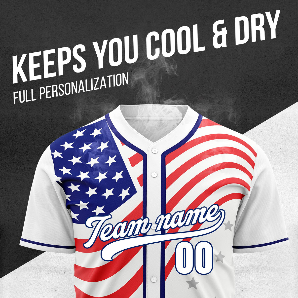Custom USA Pride Baseball Sports Jersey Personalized Uniform with Name & Number
