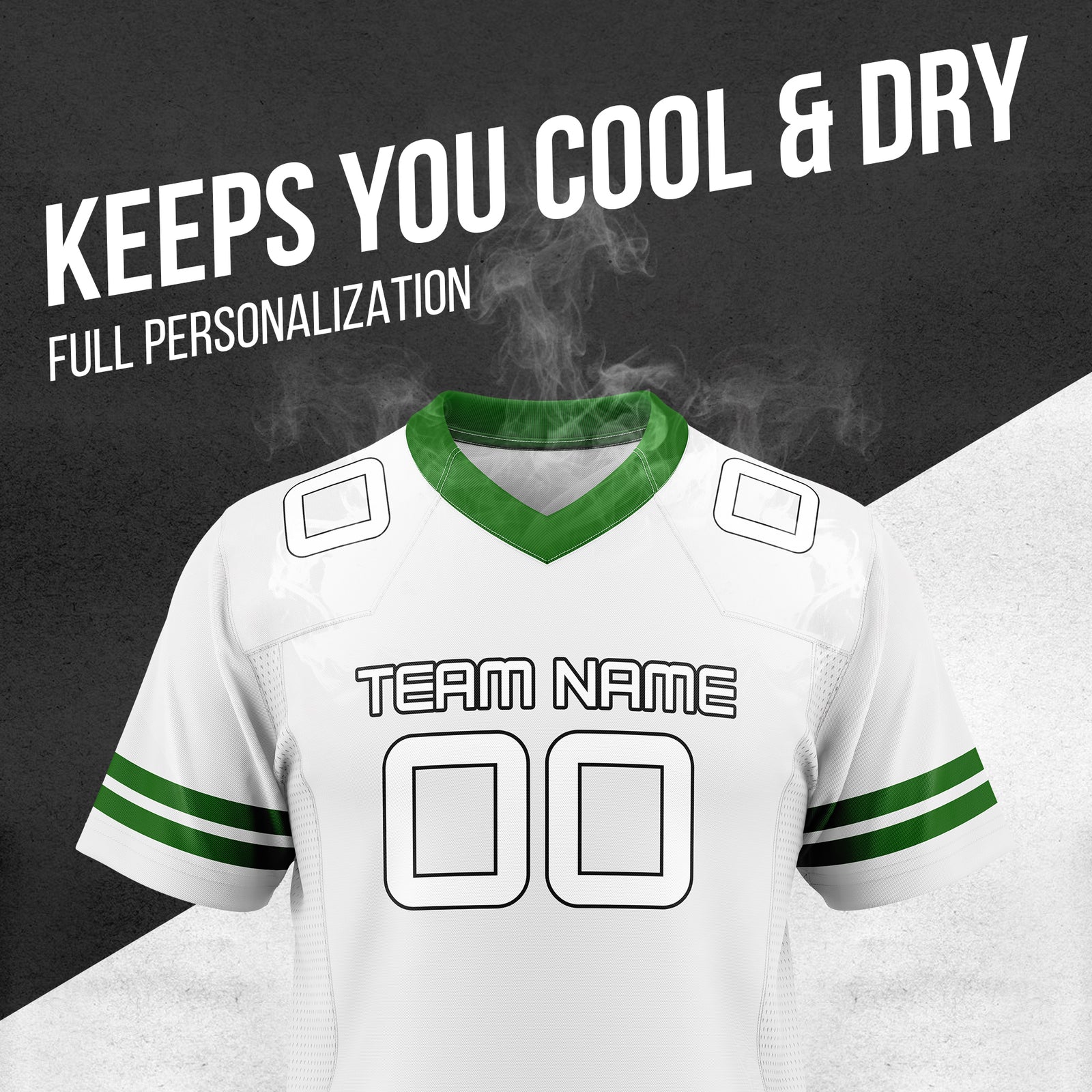 Custom Elite White Field Retro Mesh Authentic Football Jersey