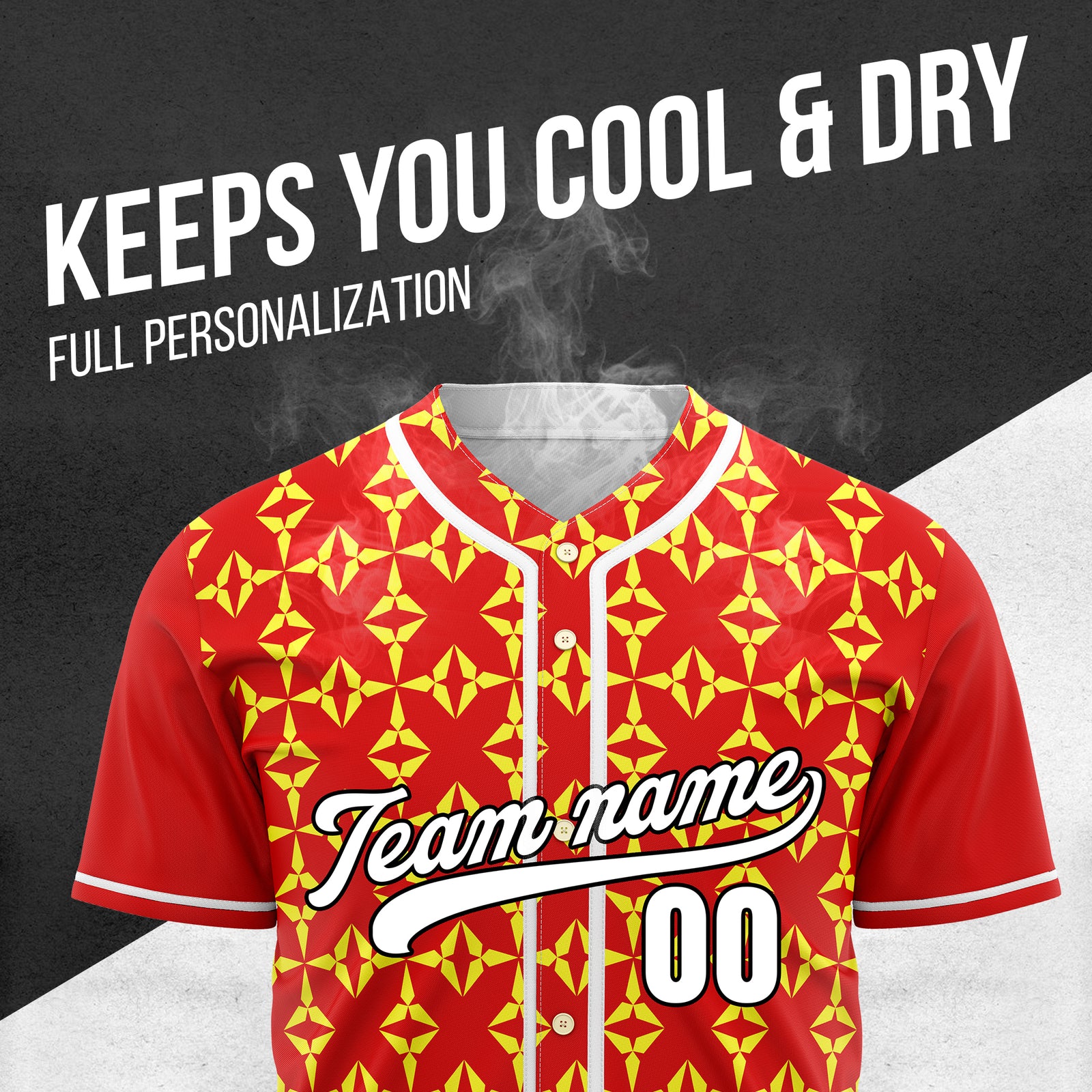 Custom Rhombic Red Baseball Sports Jersey Personalized Uniform with Name & Number