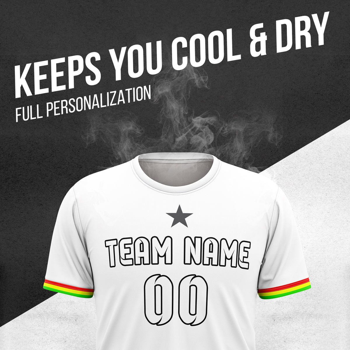 Custom GHANA Fan Jersey Personalized with Name & Number