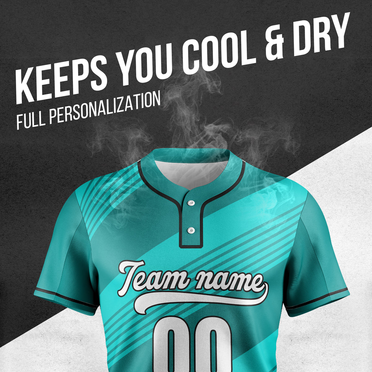 Custom Crossfire Teal Baseball Sports Jersey Personalized Uniform with Name & Number