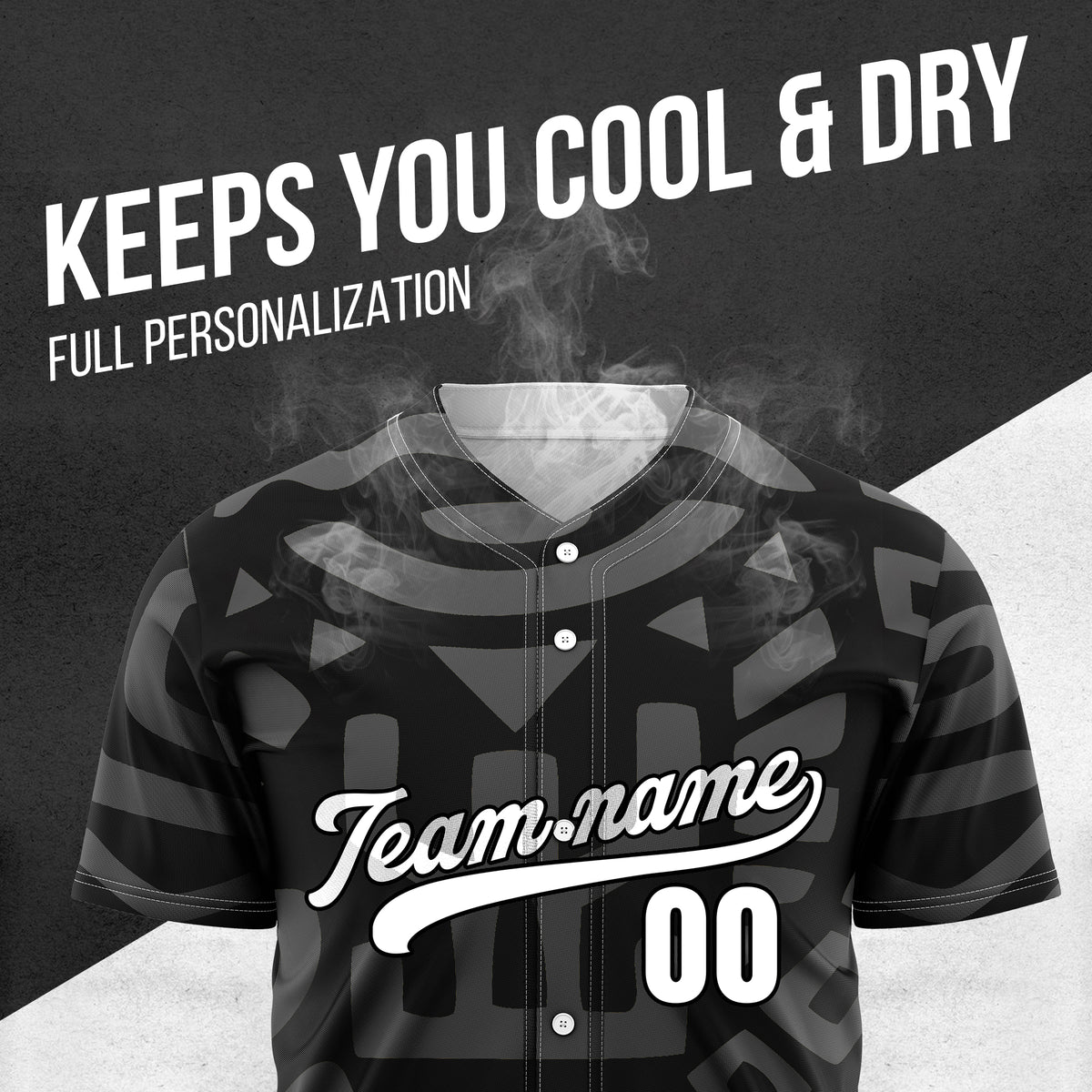 Custom Hawaii Hustle Black Baseball Sports Jersey Personalized Uniform with Name & Number
