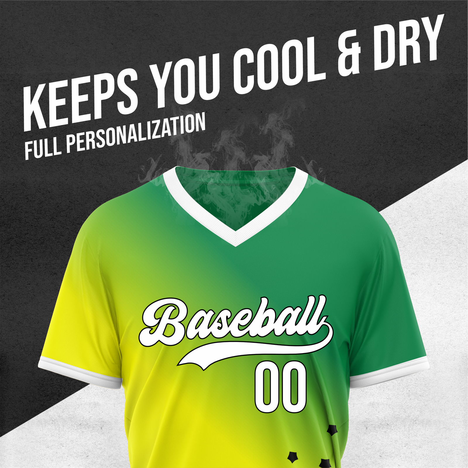 Custom Twilight Stars Baseball Yellow Sports Jersey Personalized Uniform with Name & Number
