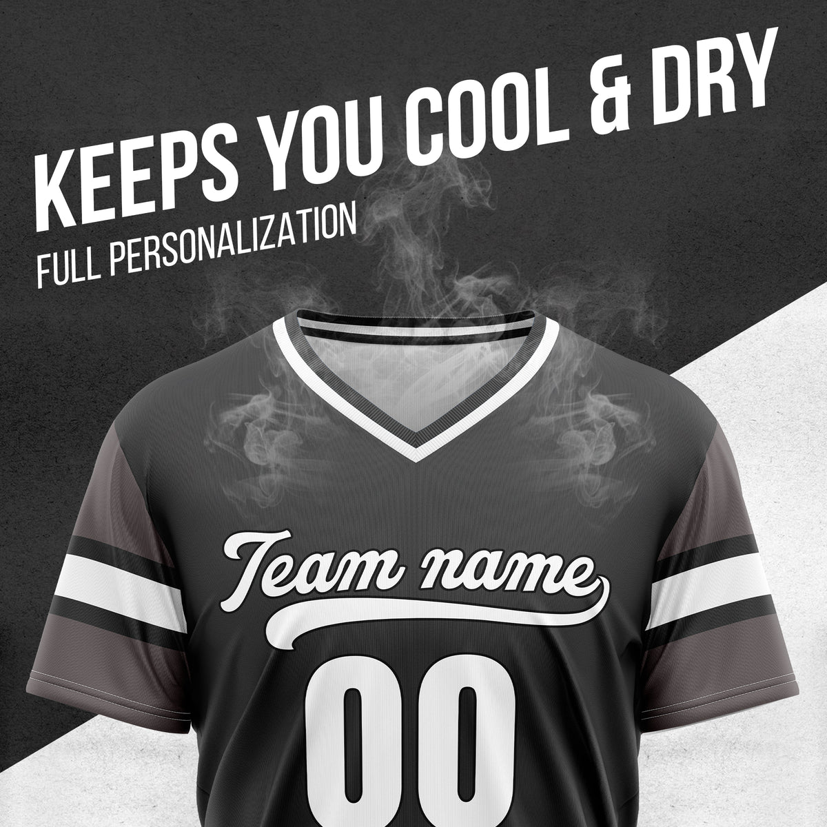 Custom StormLine Dark Grey Pullover Baseball Sports Jersey Personalized Uniform with Name & Number