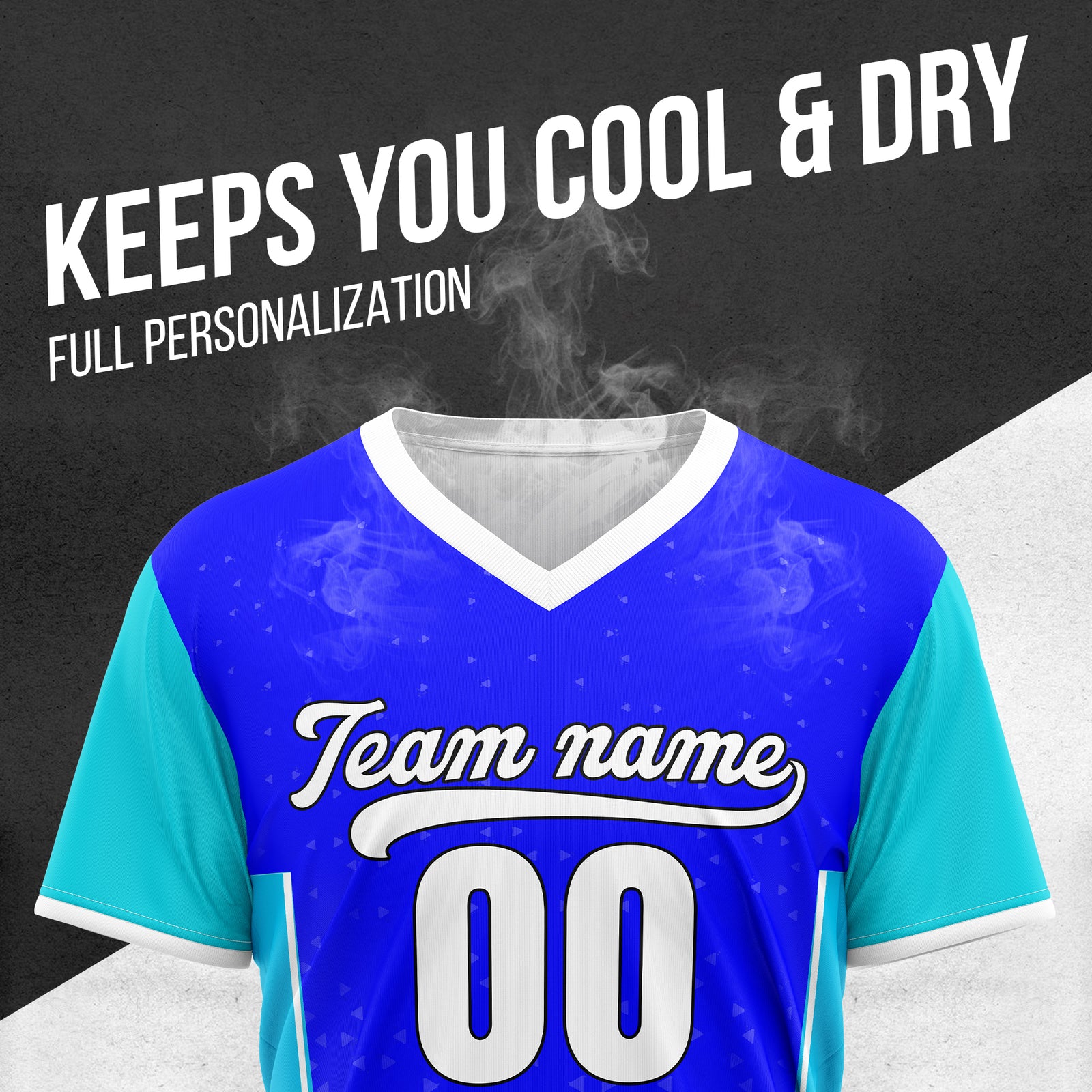 Custom HexaFade Blue Pullover Baseball Sports Jersey Personalized Uniform with Name & Number