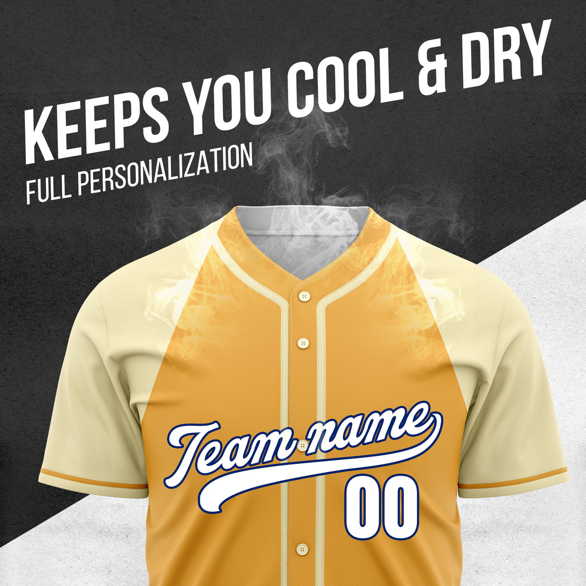 Custom Desert Blaze Orange Raglan Style Baseball Sports Jersey Personalized Uniform with Name & Number