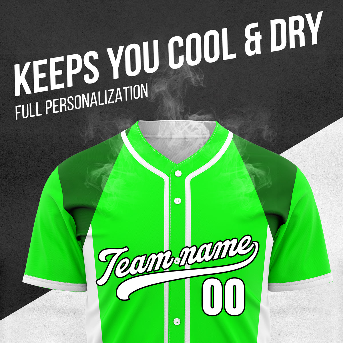 Custom Timeless Stripes Baseball Green Sports Jersey Personalized Uniform with Name & Number