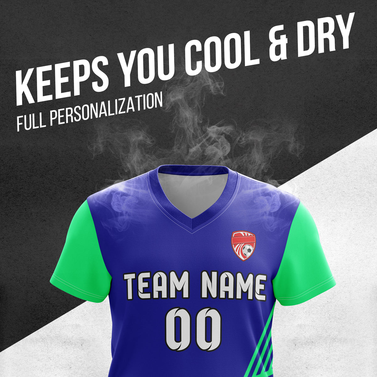 Custom Rapid Line V-Side Pattern Navy Soccer sport Tops Jersey