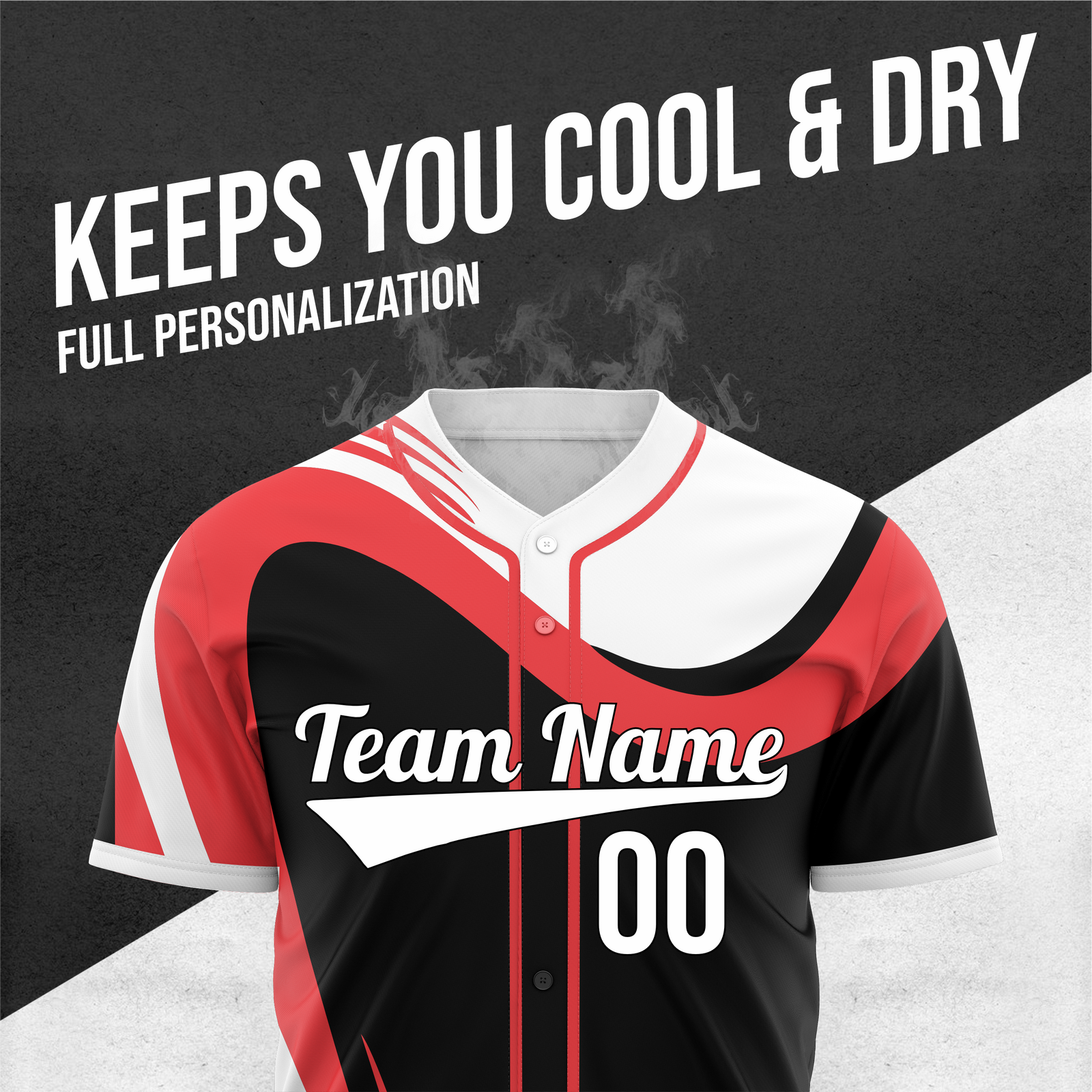 Custom Heritage Flow Baseball Black Sports Jersey Personalized Uniform with Name & Number