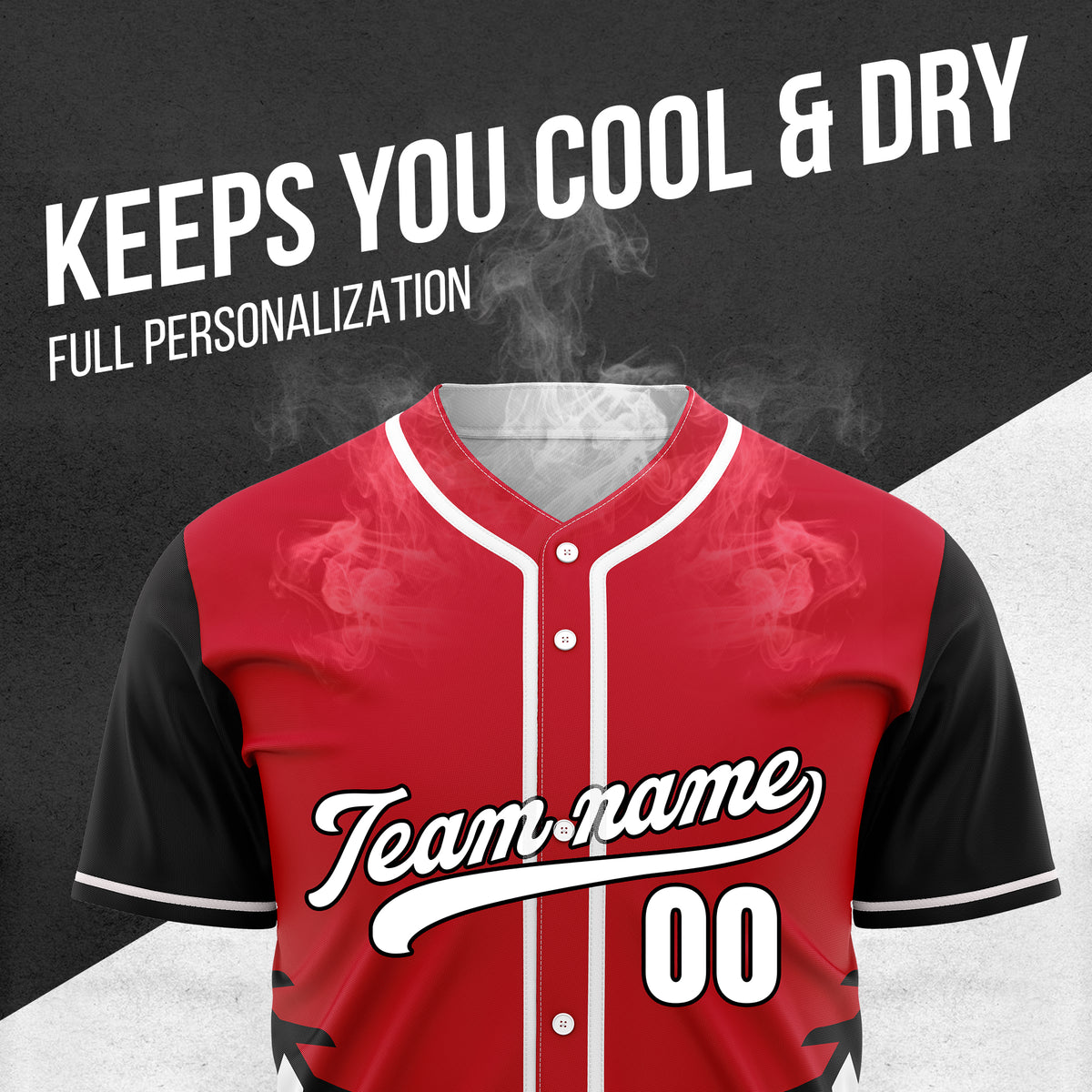 Custom Stitchline Baseball Red Sports Jersey Personalized Uniform with Name & Number